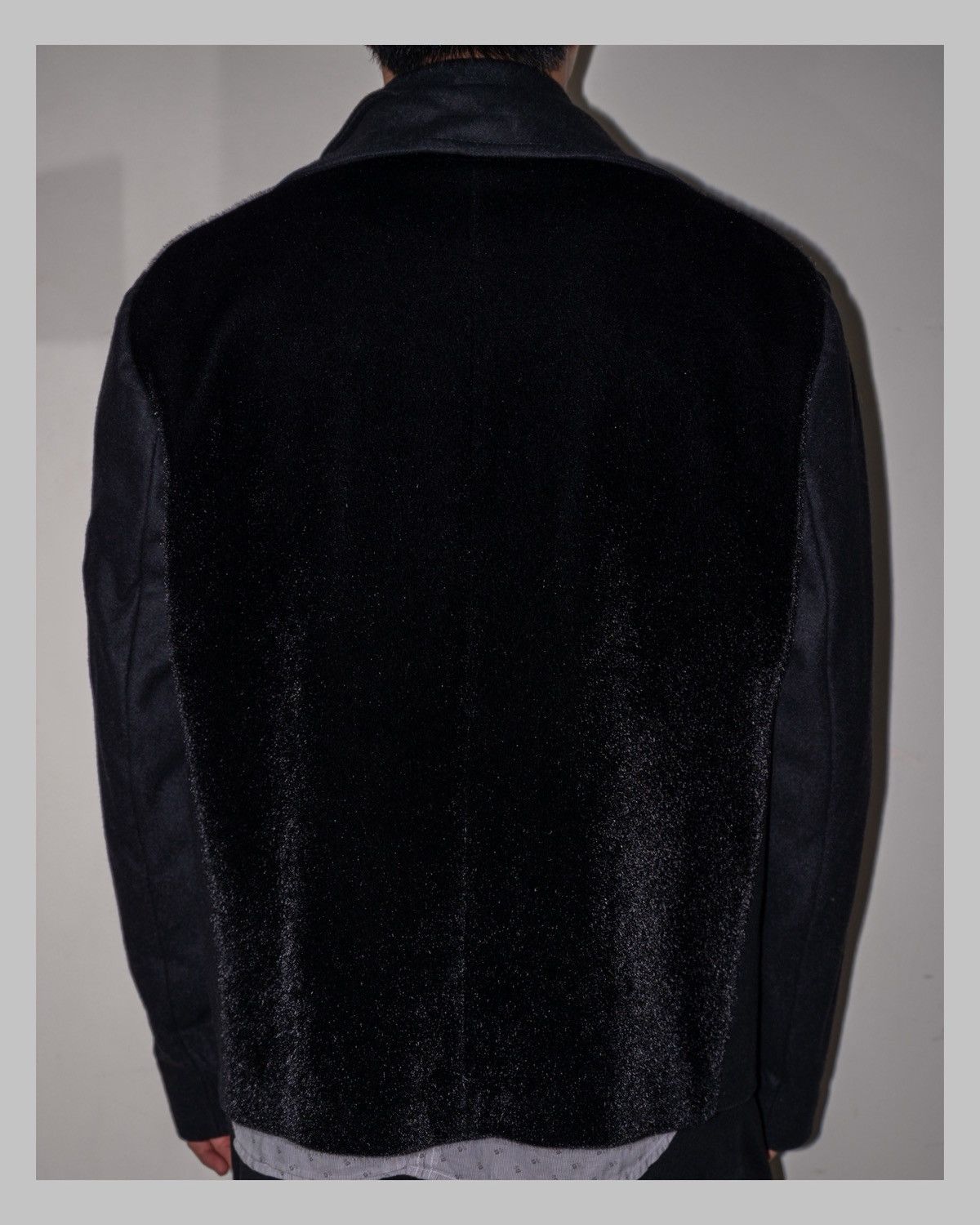 Emporio Armani Emporio Armani FW14 pony hair detachable collar crop jacket Size US L / EU 52-54 / 3 - 9 Thumbnail