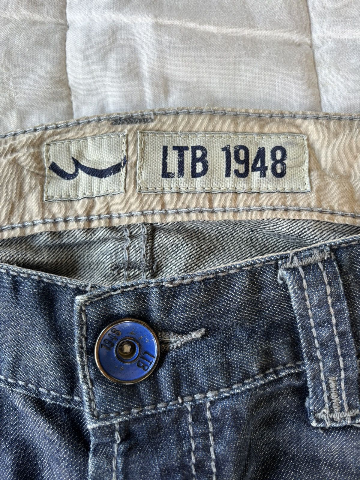Le Grande Bleu (L.G.B.) Baggy Jeans LTB 1948 Loose Fit Denim Jeans Diesel Style Size US 35 - 9 Thumbnail