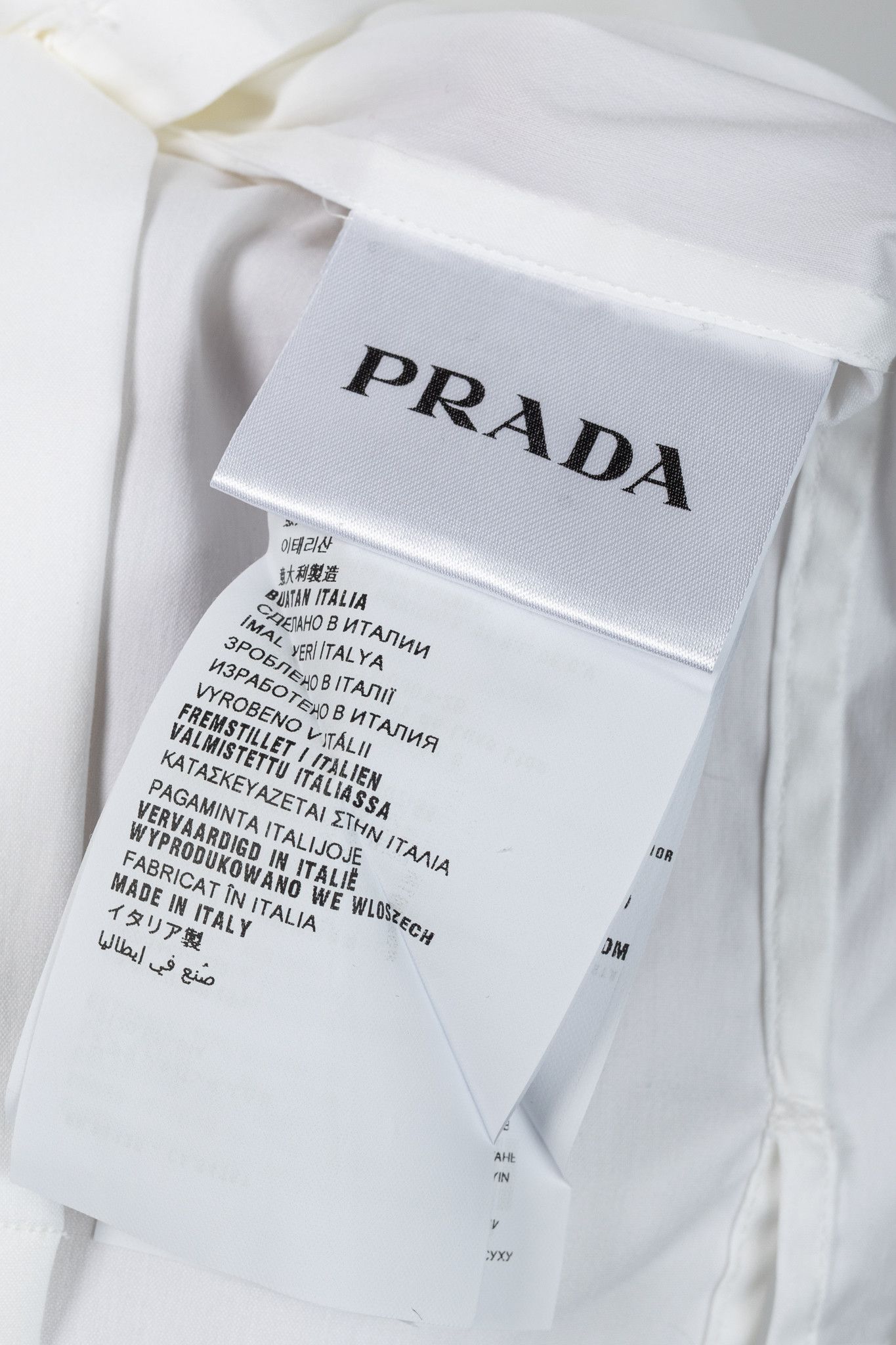 Prada Prada Popeline Stretch Stripe-Collar Button Shirt Size US M / EU 48-50 / 2 - 9 Thumbnail