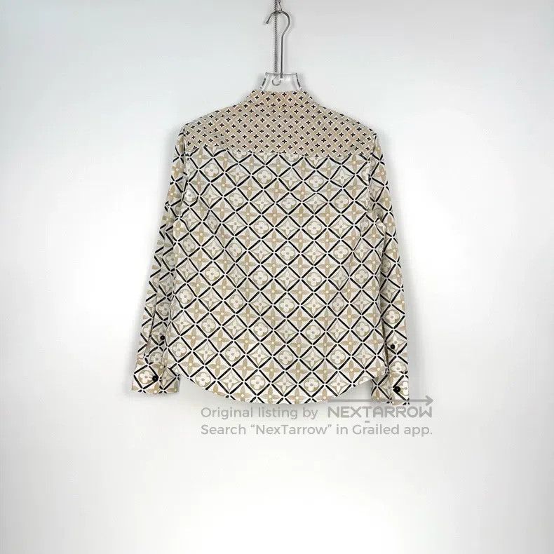 Louis Vuitton Louis Vuitton Beige full logo shirt Size XS / US 0-2 / IT 36-38 - 4 Thumbnail