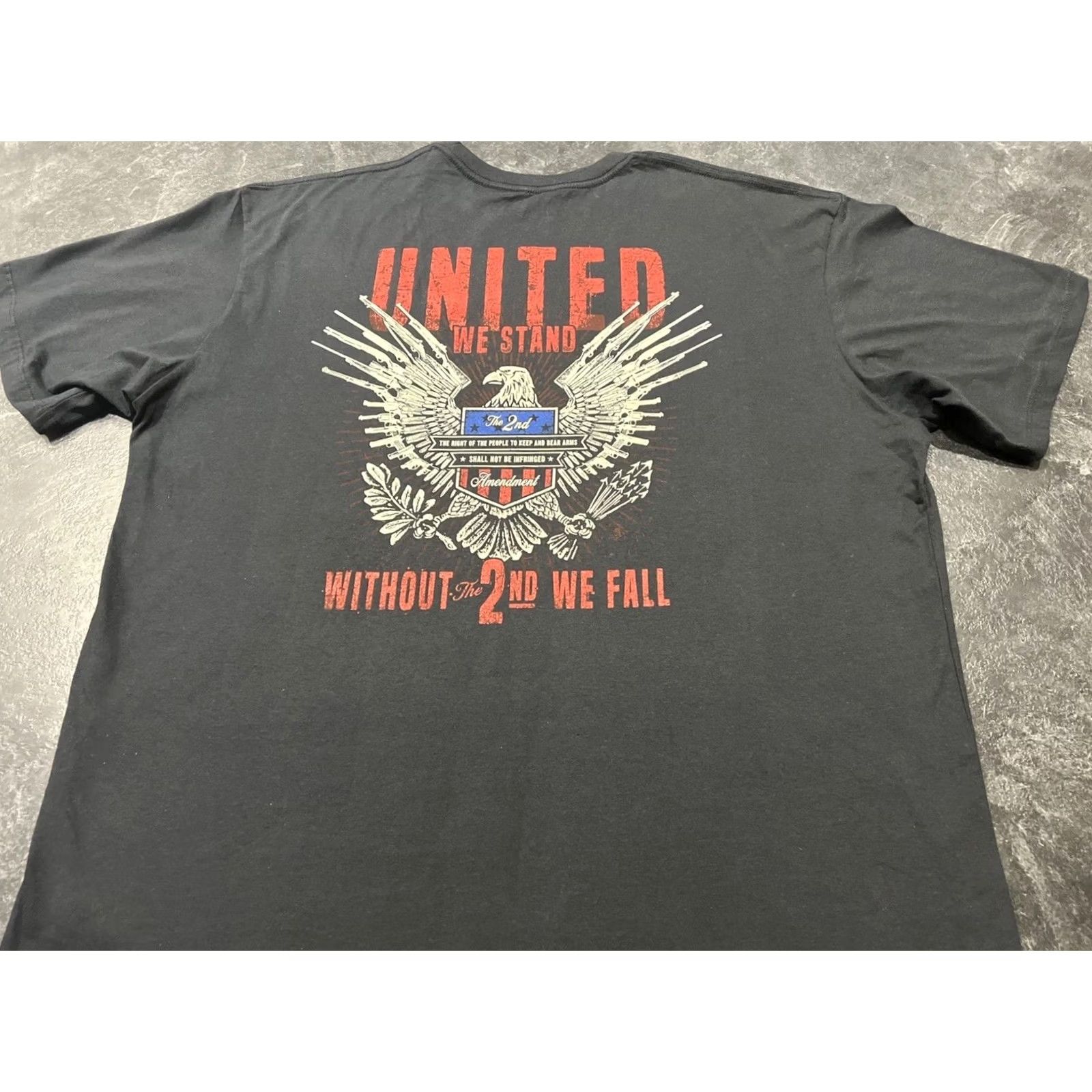 Bass Pro Shops Bass Pro Shops 2nd Amendment United We Stand Without We Fall T-Shirt 2XL Men Black Cotton Short Sleeve Round Neck Graphic Print Size US XXL / EU 58 / 5 - 2 Thumbnail