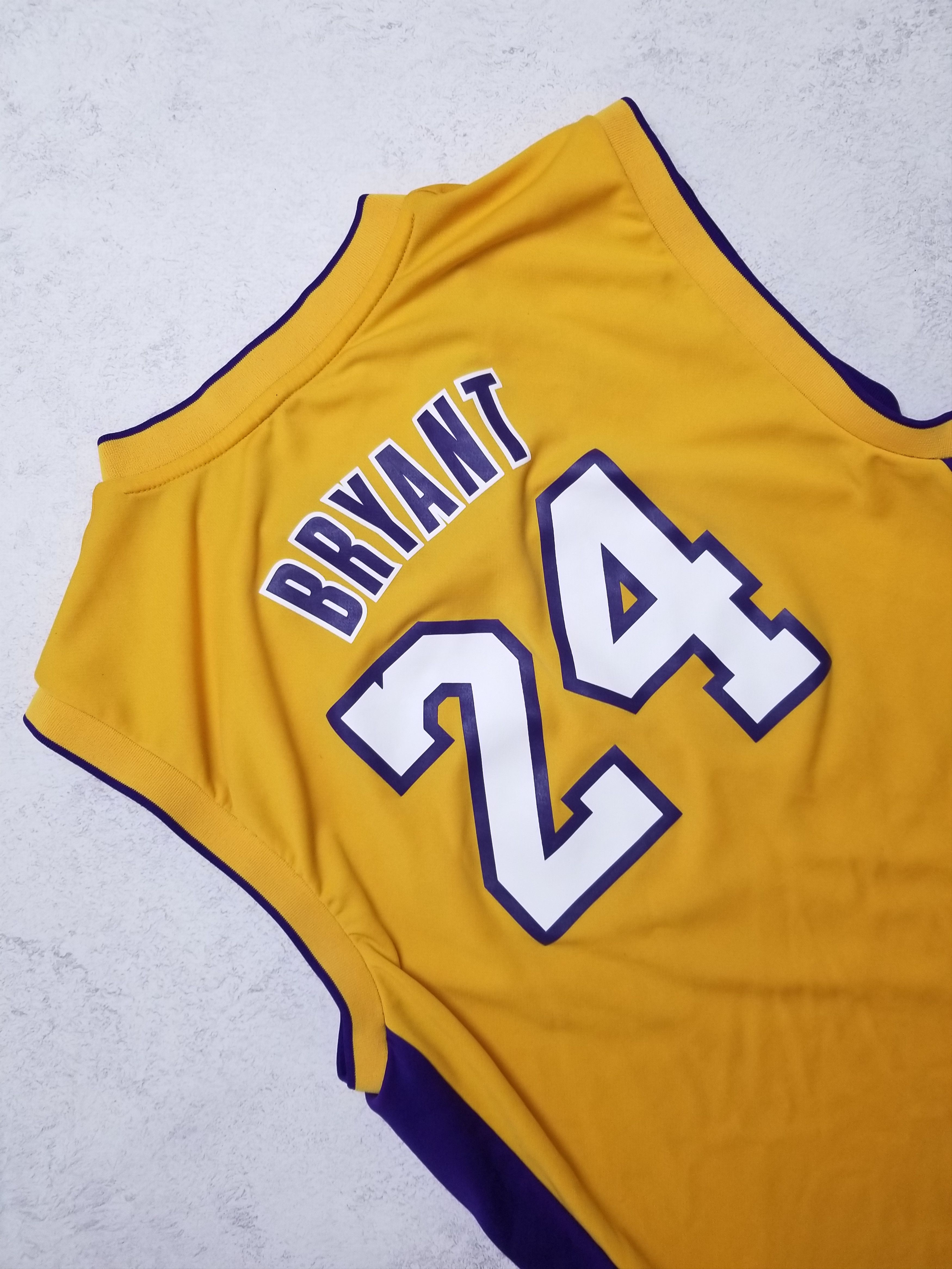 Adidas Los Angeles Lakers Kobe Bryant #24 Adidas NBA Yellow Jersey Size US M / EU 48-50 / 2 - 19 Thumbnail