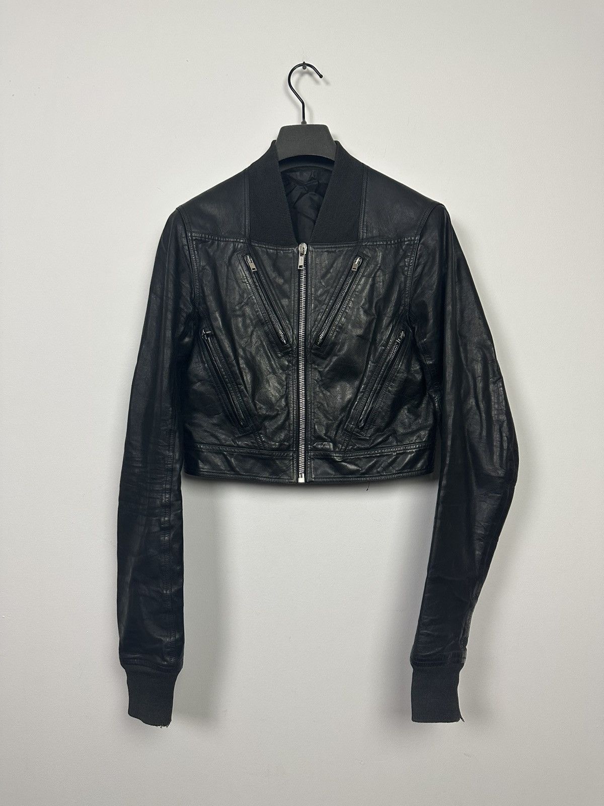 Rick Owens Dirt SS 18 Intarsia Leather Jacket BNWT 46