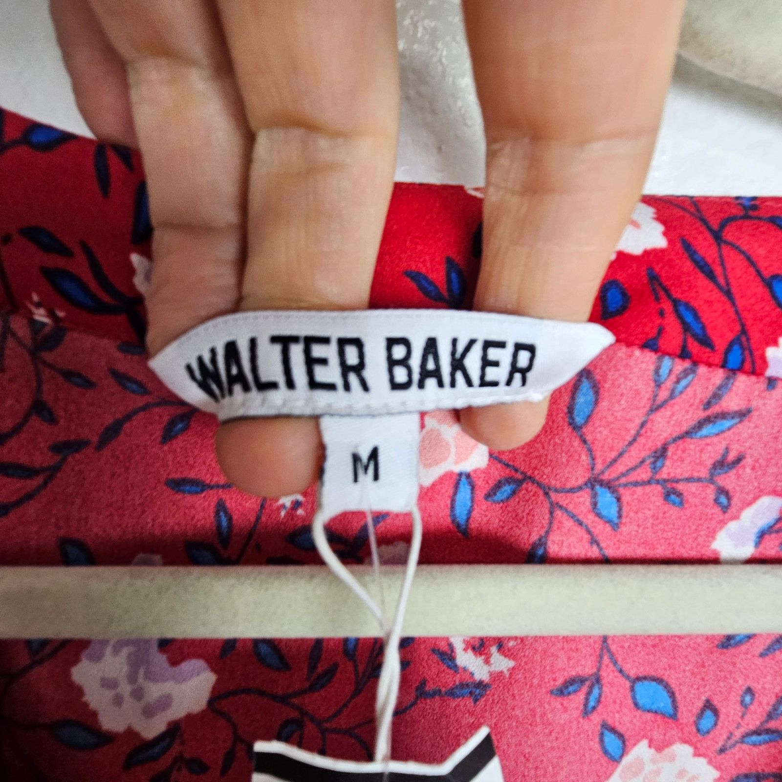 Ted Baker Walter Baker Womens Apple Blossom Floral Clara Ruched Button Size M / US 6-8 / IT 42-44 - 8 Thumbnail