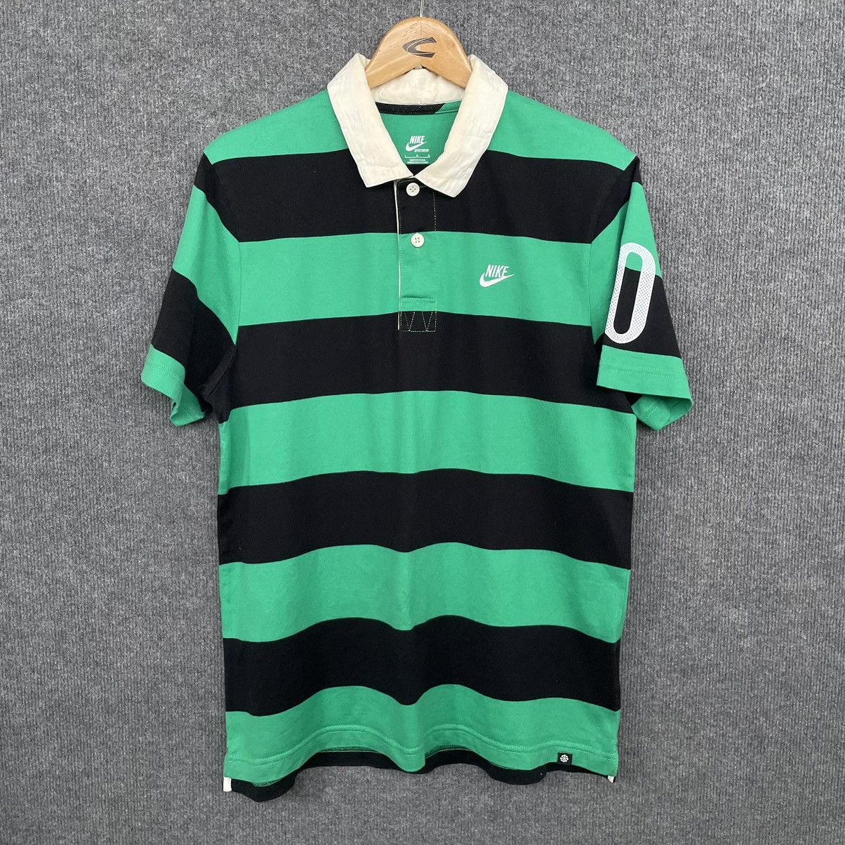 Nike × Vintage Vintage Y2K Nike Pinwheel Rugby Polo T Shirt Size US L / EU 52-54 / 3 - 1 Thumbnail