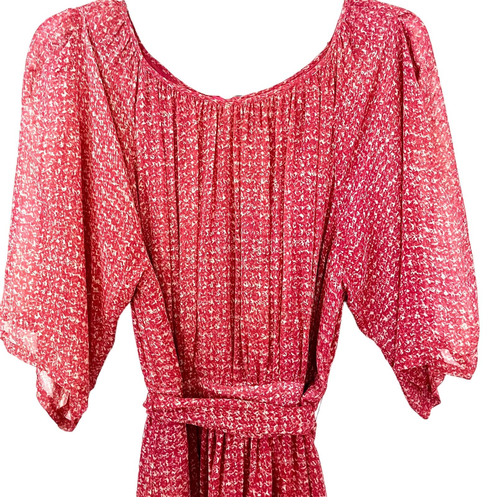 Rachel Zoe Rachel Zoe Olivia Silk Midi Dress Rust Orange size 10 Size L / US 10 / IT 46 - 3 Thumbnail
