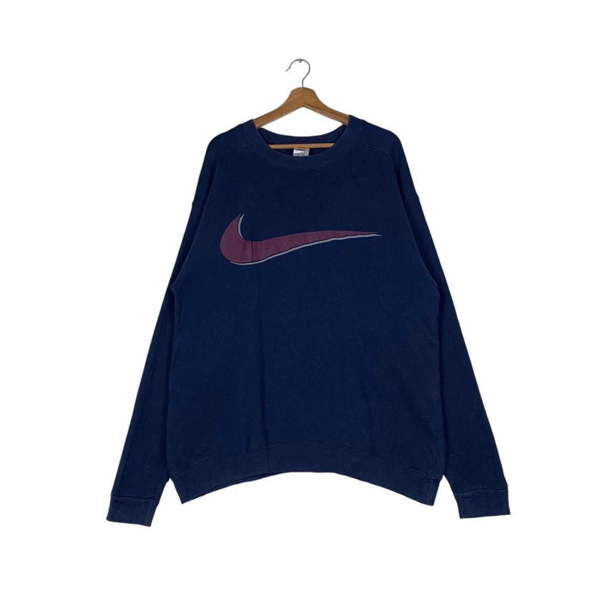 Nike NIKE Big Swoosh Logo Sweatshirt Made in Usa #1386-C63 Size US M / EU 48-50 / 2 - 1 Thumbnail