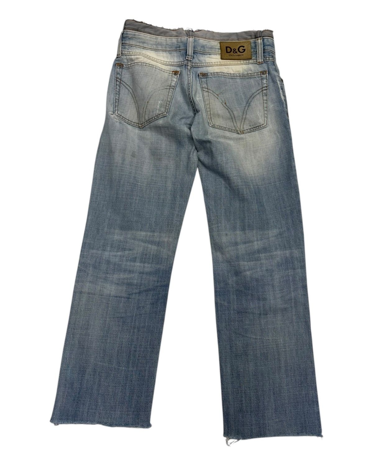 Dolce & Gabbana Dolce & Gabbana Double Waist Thrashed Distressed Denim Jeans Size 30" / US 8 / IT 44 - 8 Thumbnail