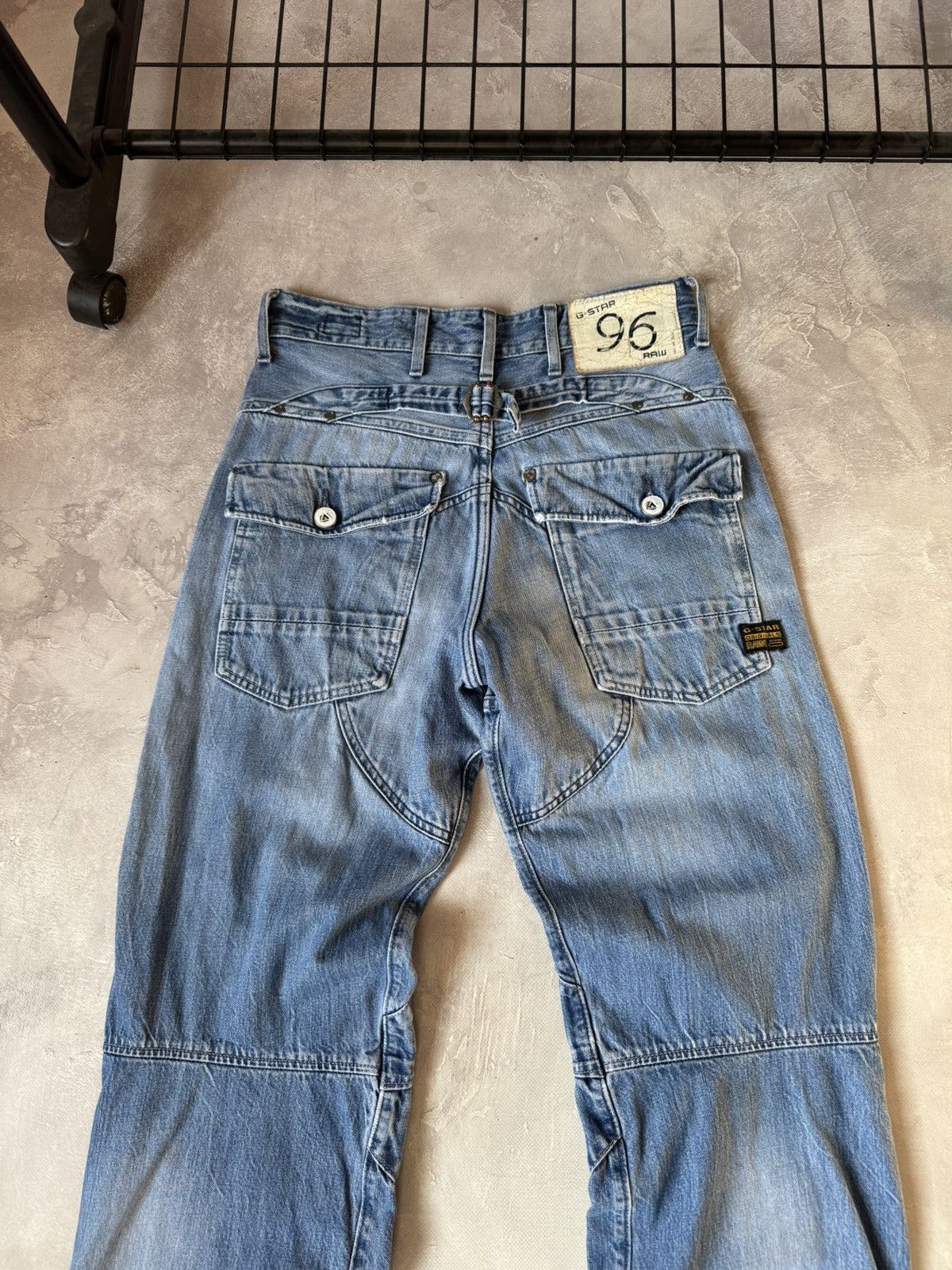 G-Star Vintage G-Star Raw Elwood Buckleback Distressed Jeans Size US 30 / EU 46 - 3 Thumbnail