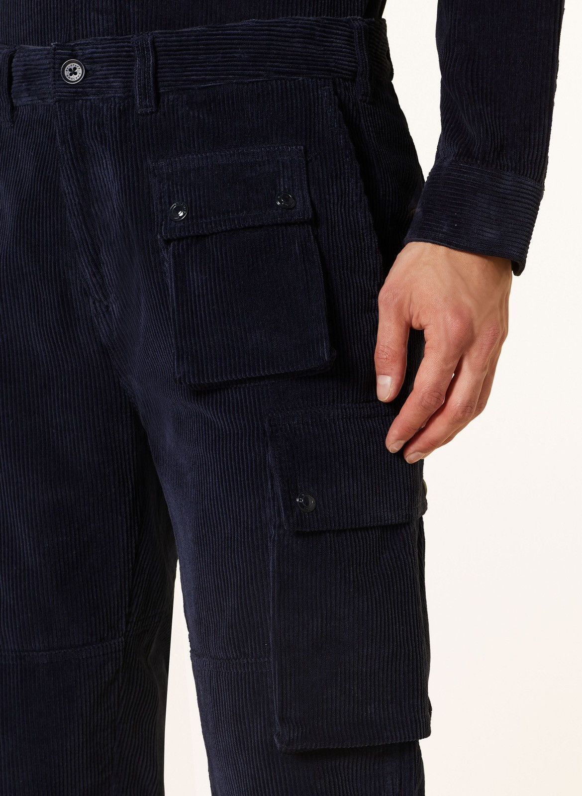 Belstaff NWT Belstaff Trailmaster Cargo Pants Military Corduroy Navy Size US 33 - 5 Thumbnail