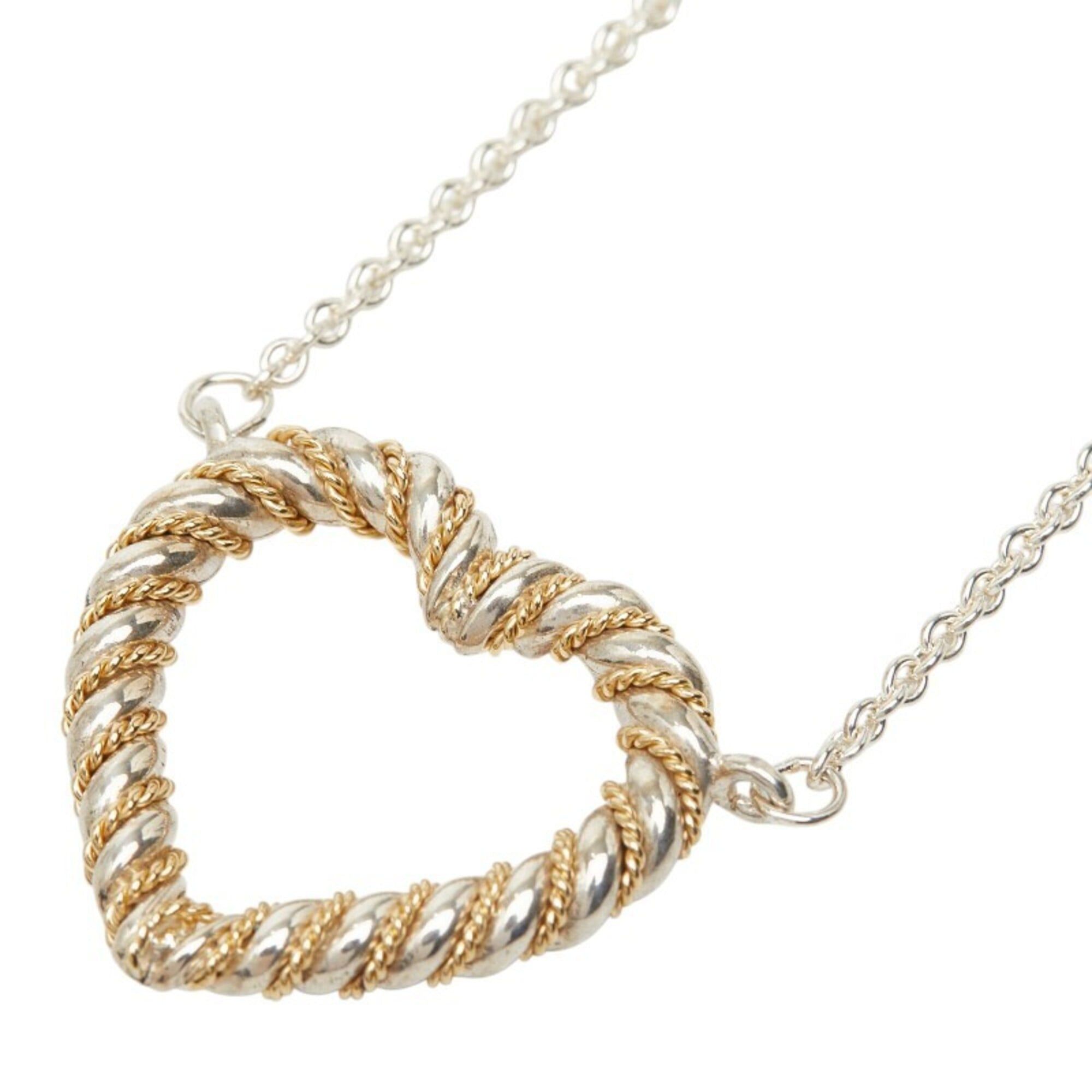 Tiffany & Co. Tiffany & Co. Twist Heart Necklace, Silver Gold (SV925), 18K Yellow Combination, Women's. Size ONE SIZE - 1 Thumbnail