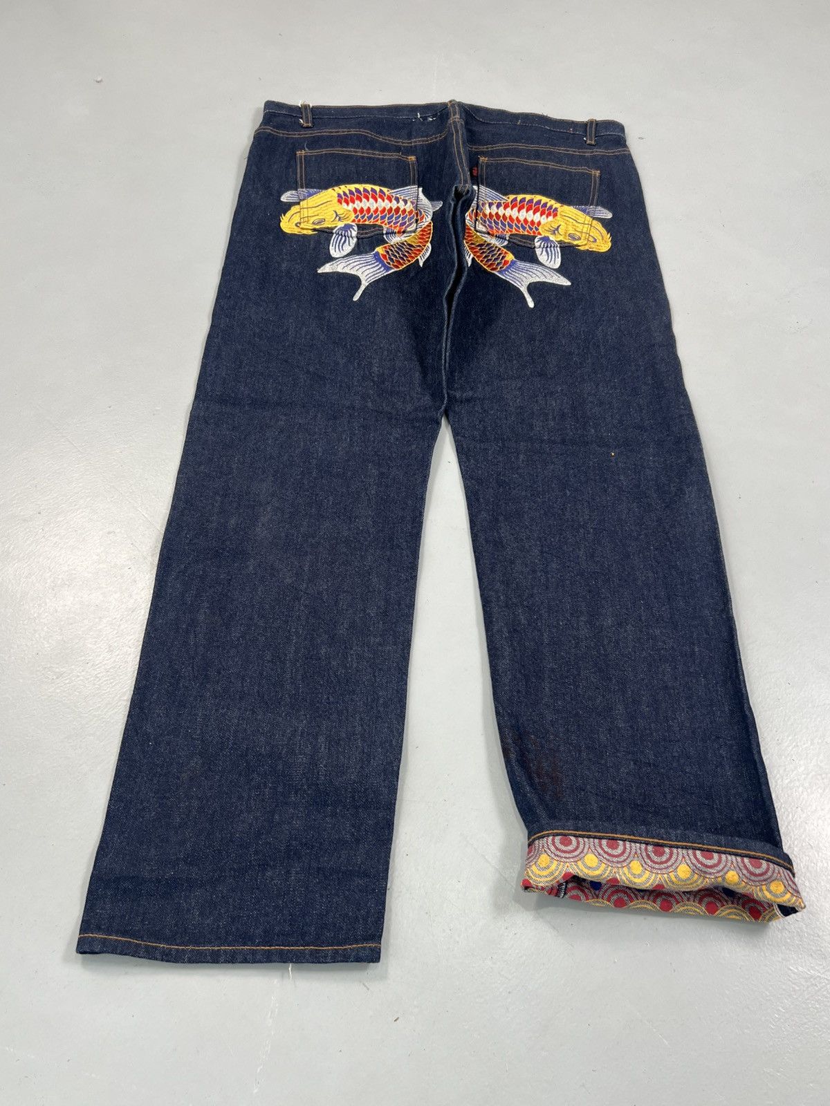 Japanese Brand Vintage Japanese brand salvage fish embroidered denim Size US 40 / EU 56 - 1 Thumbnail