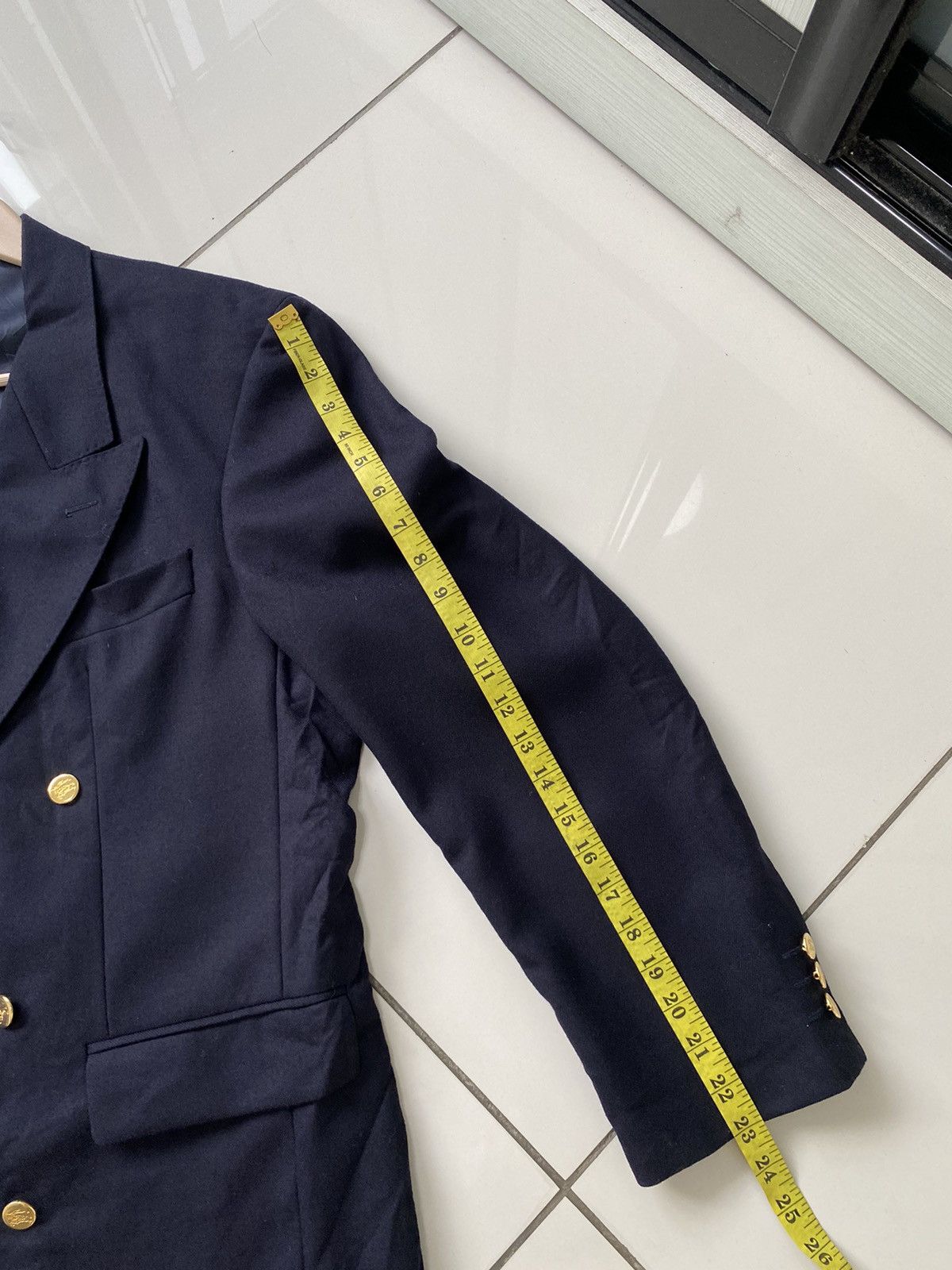 Burberry Burberry Dark Blue Wool Double Breasted Size 50S - 17 Thumbnail