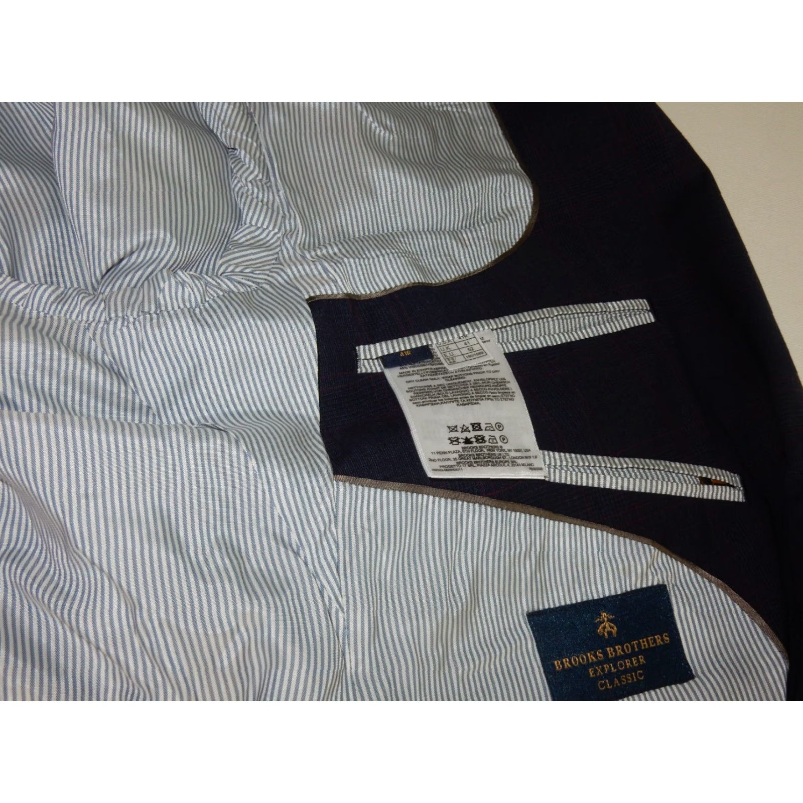 Brooks Brothers Brooks Brothers Blazer Coat Wool Plaid 41R Men Blue Size 41 Regular 2 Button 2 Vent Jacket Size 42R - 6 Thumbnail