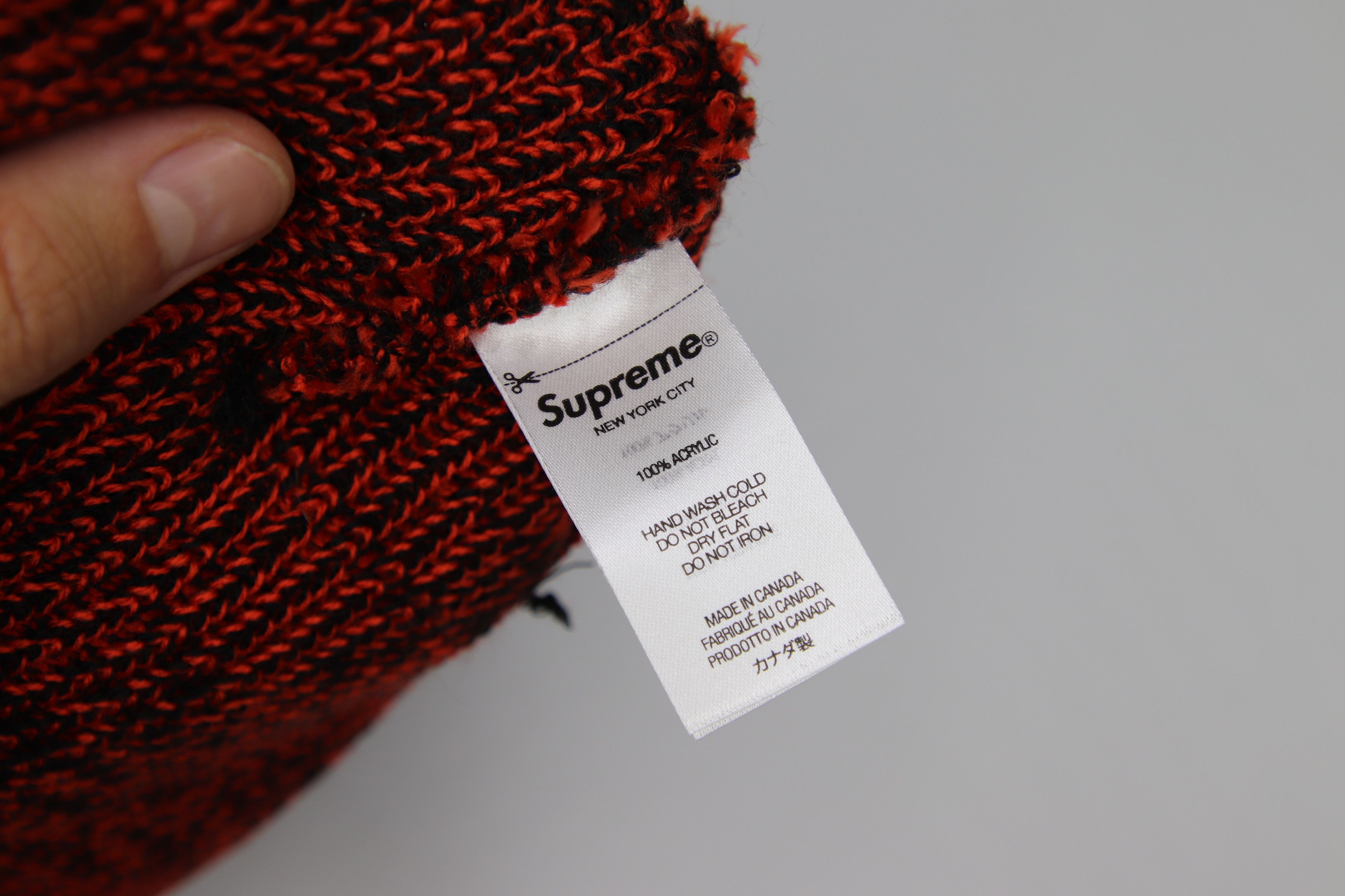Supreme Supreme Twisted Loose Gauge Beanie Neon Orange (Red) Size ONE SIZE - 3 Thumbnail