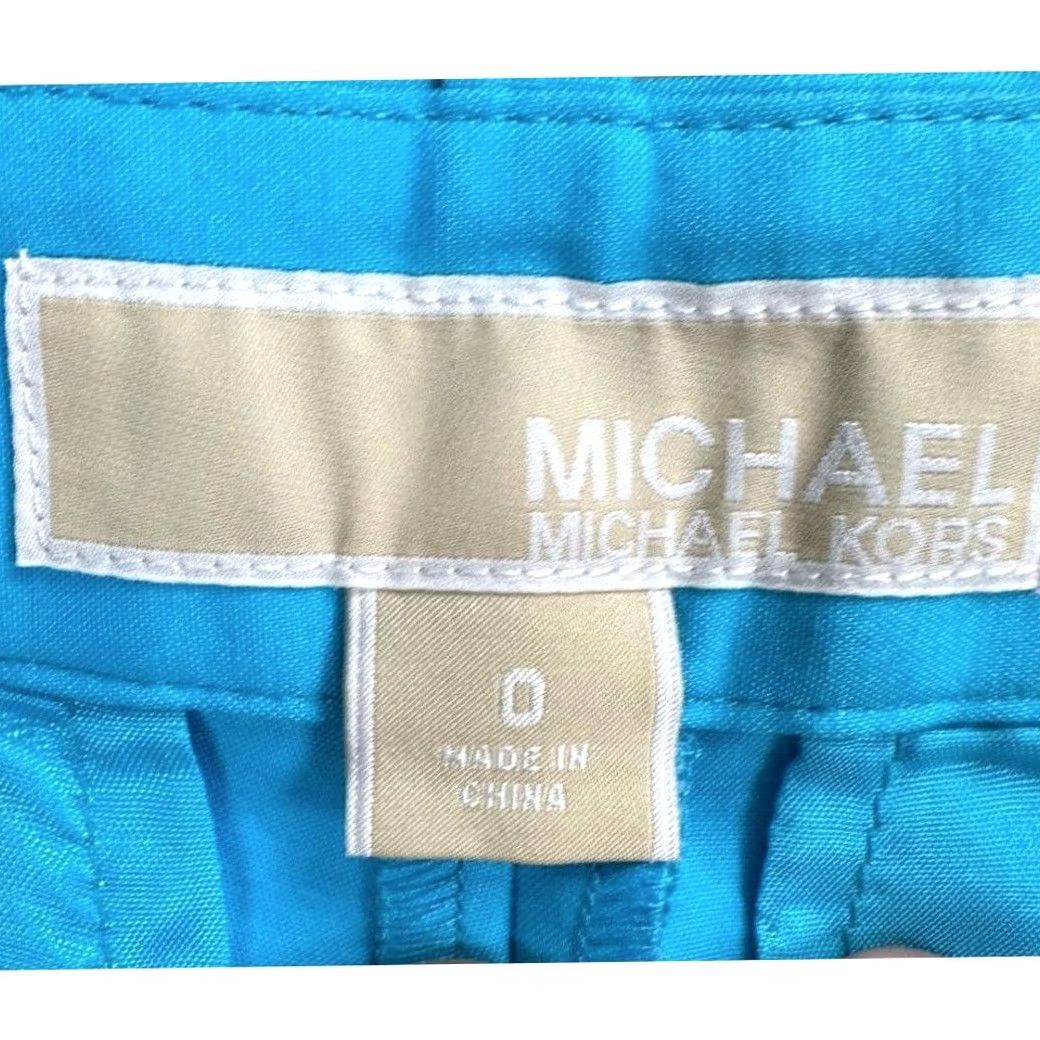 Michael Kors VINTAGE? No. Final: Michael Kors Pants Women 0 Blue Skinny Leg Low-Rise Preppy Flat Front Ladies NEW Size 25" / US 0 / IT 36 - 3 Thumbnail