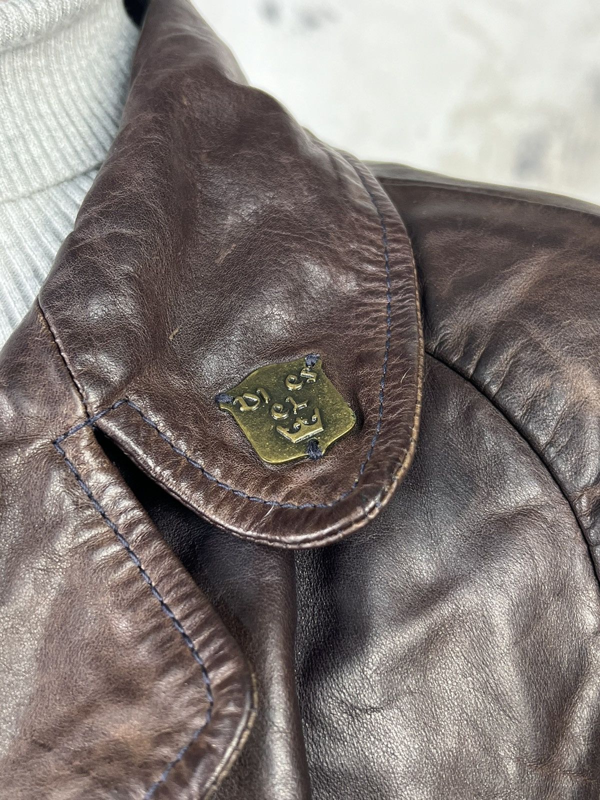 Diesel Vintage Diesel Leather Belted Jacket Size M - L Size L / US 10 / IT 46 - 6 Thumbnail