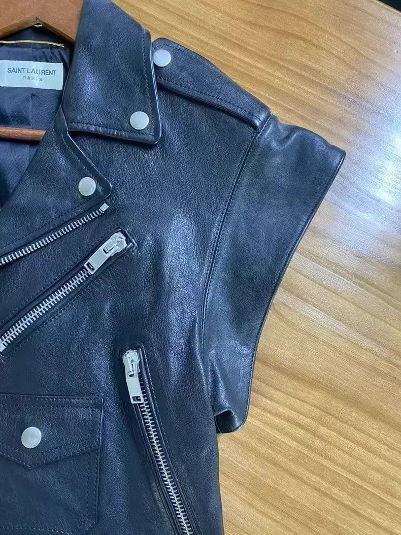 Saint Laurent Paris Saint Laurent ParisShoulder guard leather vest 2504-Nextar Size XXS / US 00 / IT 34 - 6 Thumbnail