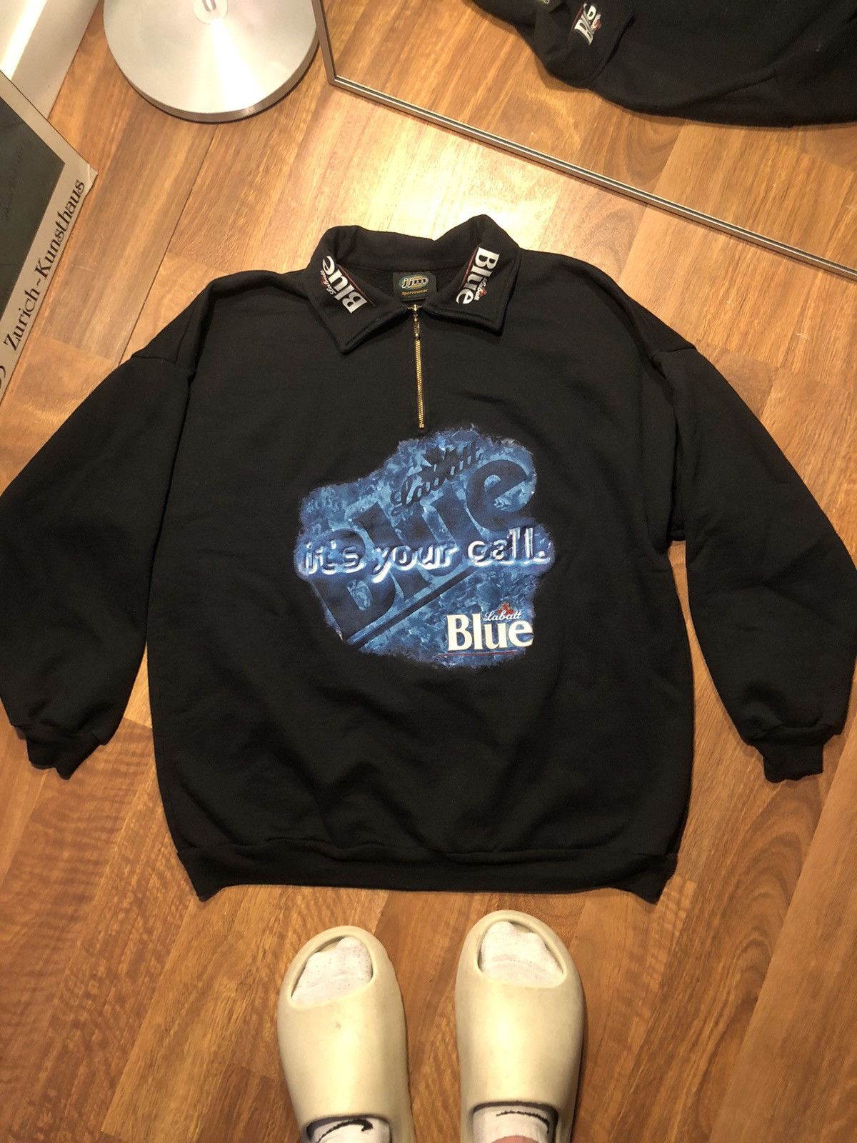 Vintage Vintage Labatt Blue, Its Your Call 1/4 Zip Sweatshirt Grailed