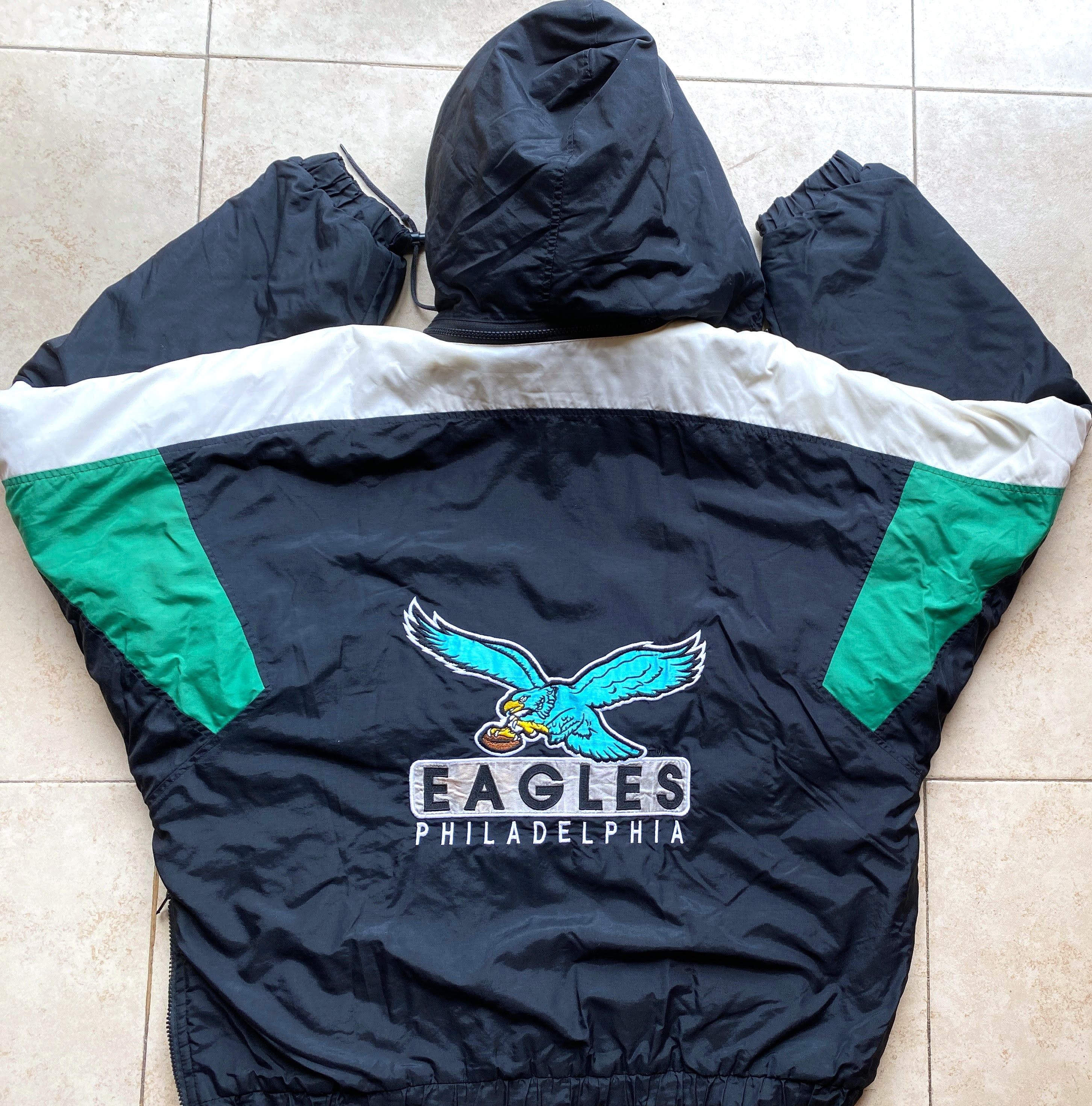 Starter Philadelphia Eagles 90s GAME DAY puffer L kelly blk NFL vtg Size US L / EU 52-54 / 3 - 1 Thumbnail