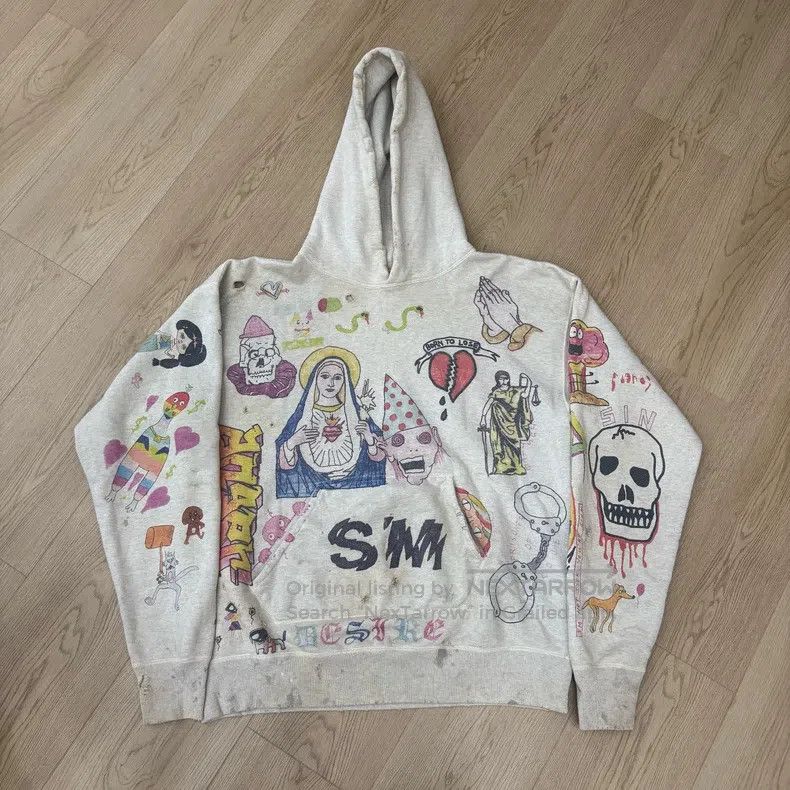 Saint Michael Saint Michael Simpson graffiti do old vandal hoodie. Size US XL / EU 56 / 4 - 1 Thumbnail
