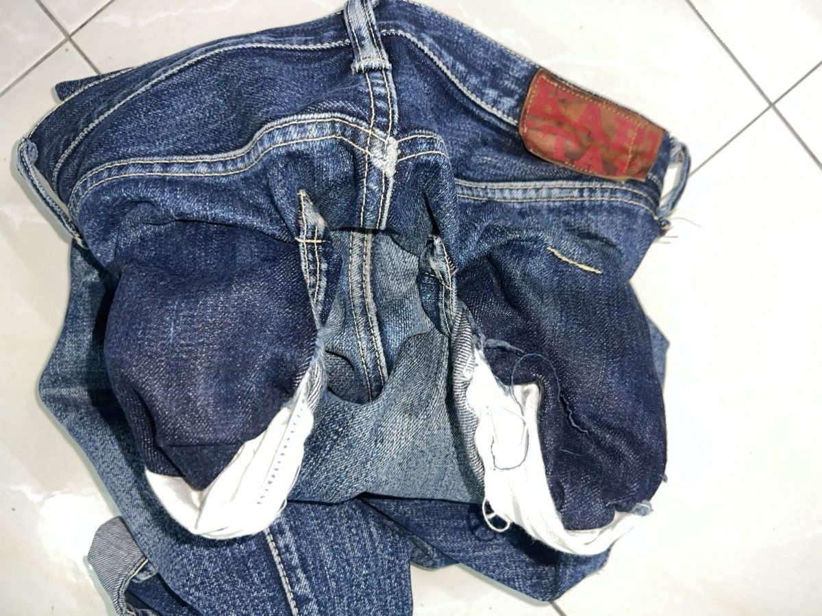 Kapital Kountry Vintage Kapital Distressed Straight Cut Denim Jeans 31x32 Size US 31 - 23 Thumbnail