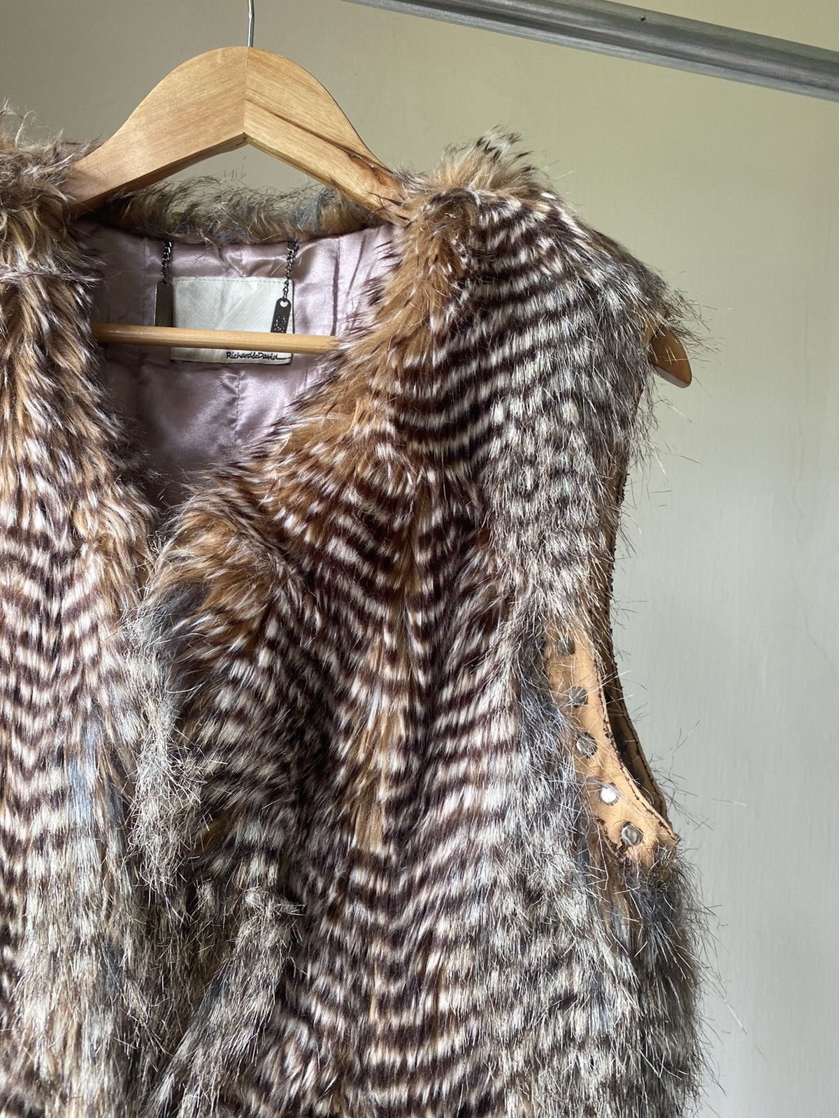 Hysteric Glamour × Japanese Brand × Le Grande Bleu (L.G.B.) RICHARD & DAVID FAUX FUR VEST MINK PEACOCK 90s LGB Size US M / EU 48-50 / 2 - 6 Thumbnail