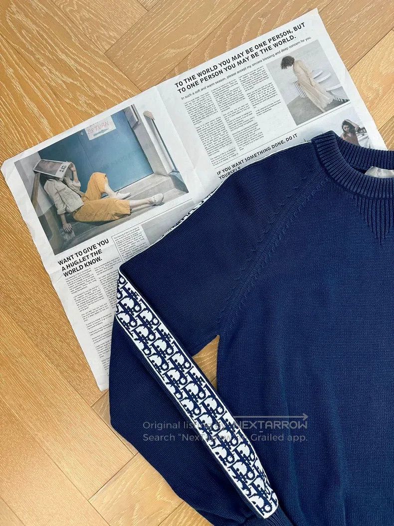 Dior Dior Side letter pattern pullover straight long-sleeved sw Size US S / EU 44-46 / 1 - 6 Thumbnail