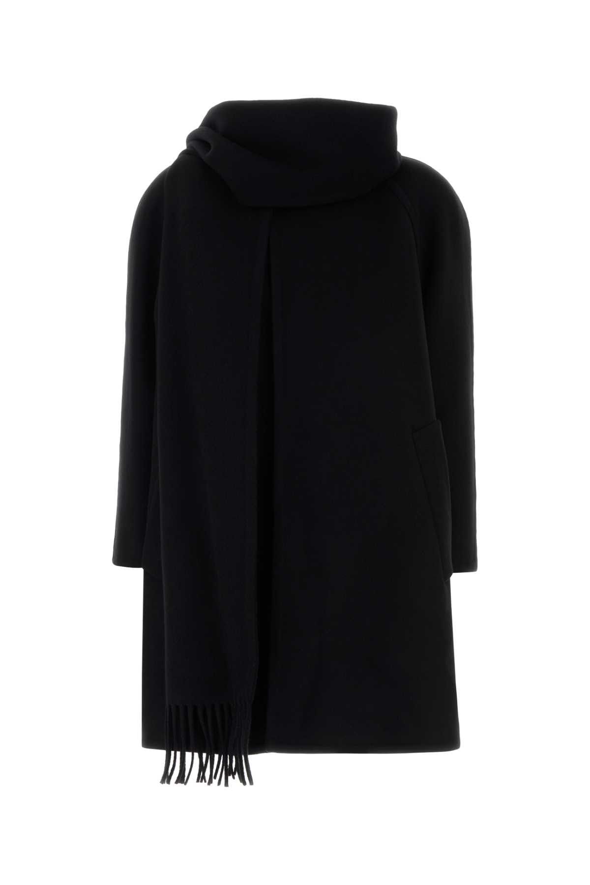 Balenciaga Black Cashmere Coat Size S / US 4 / IT 40 - 1 Thumbnail