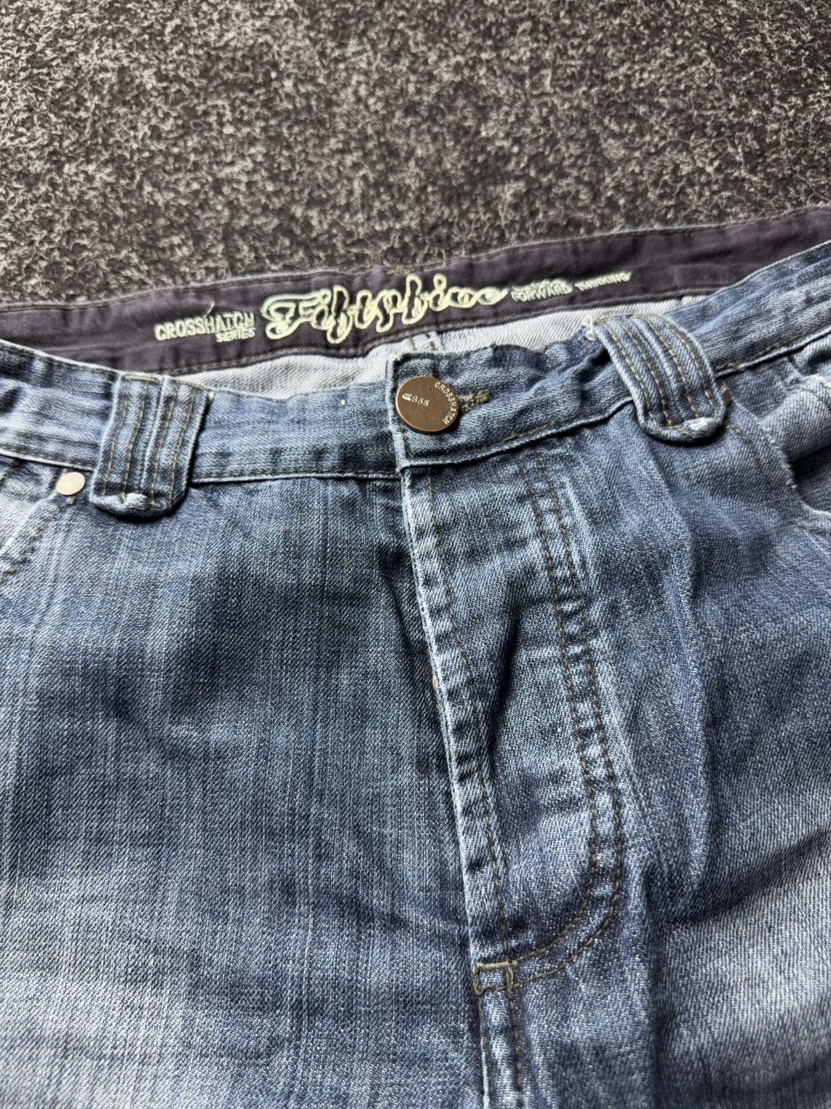 Vintage Y2K Retro Rap Cargo Denim Baggy Distressed Streetwear Size US 36 / EU 52 - 9 Thumbnail