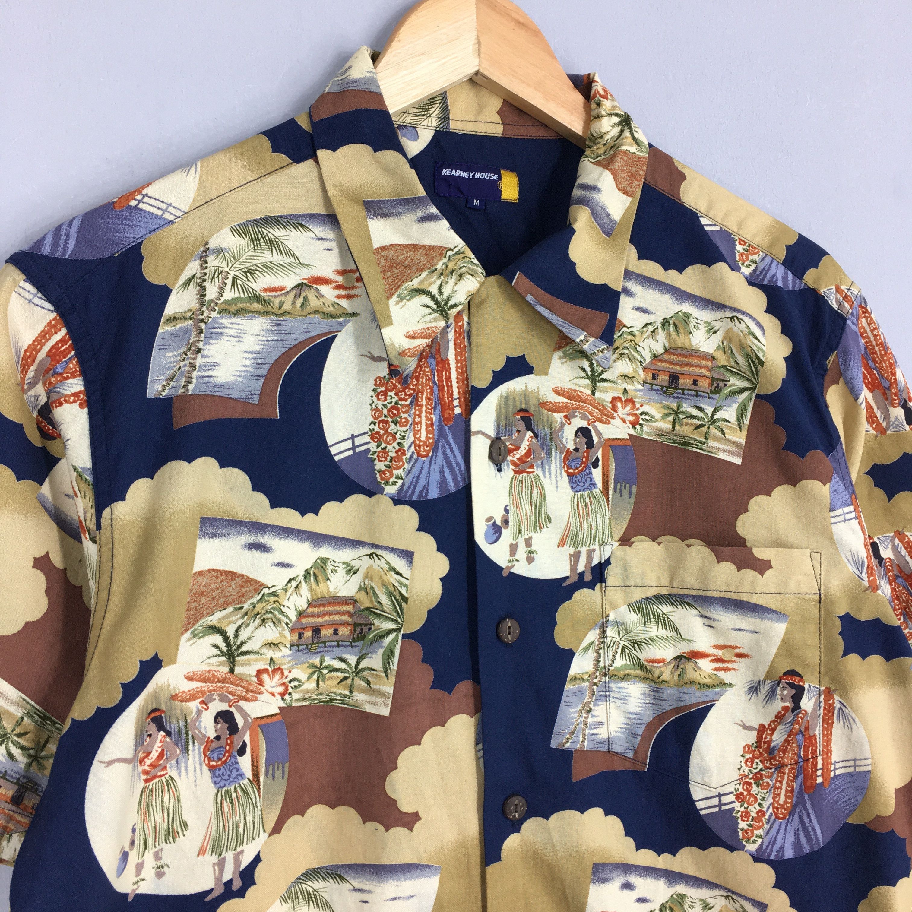 Life's a Beach Vintage Kearney House Hula Girl Aloha Cotton Shirt Medium Size US M / EU 48-50 / 2 - 3 Thumbnail