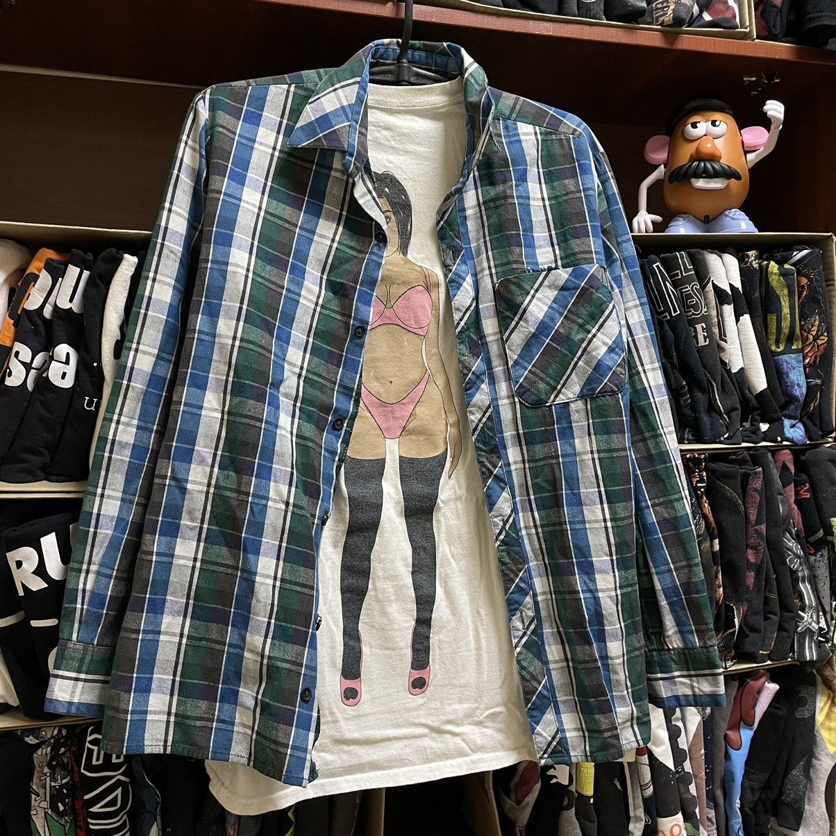 Vintage Vintage 90s Plaid Shirt Graphic Tee Streetwear Y2K Relaxed S Size US S / EU 44-46 / 1 - 2 Thumbnail