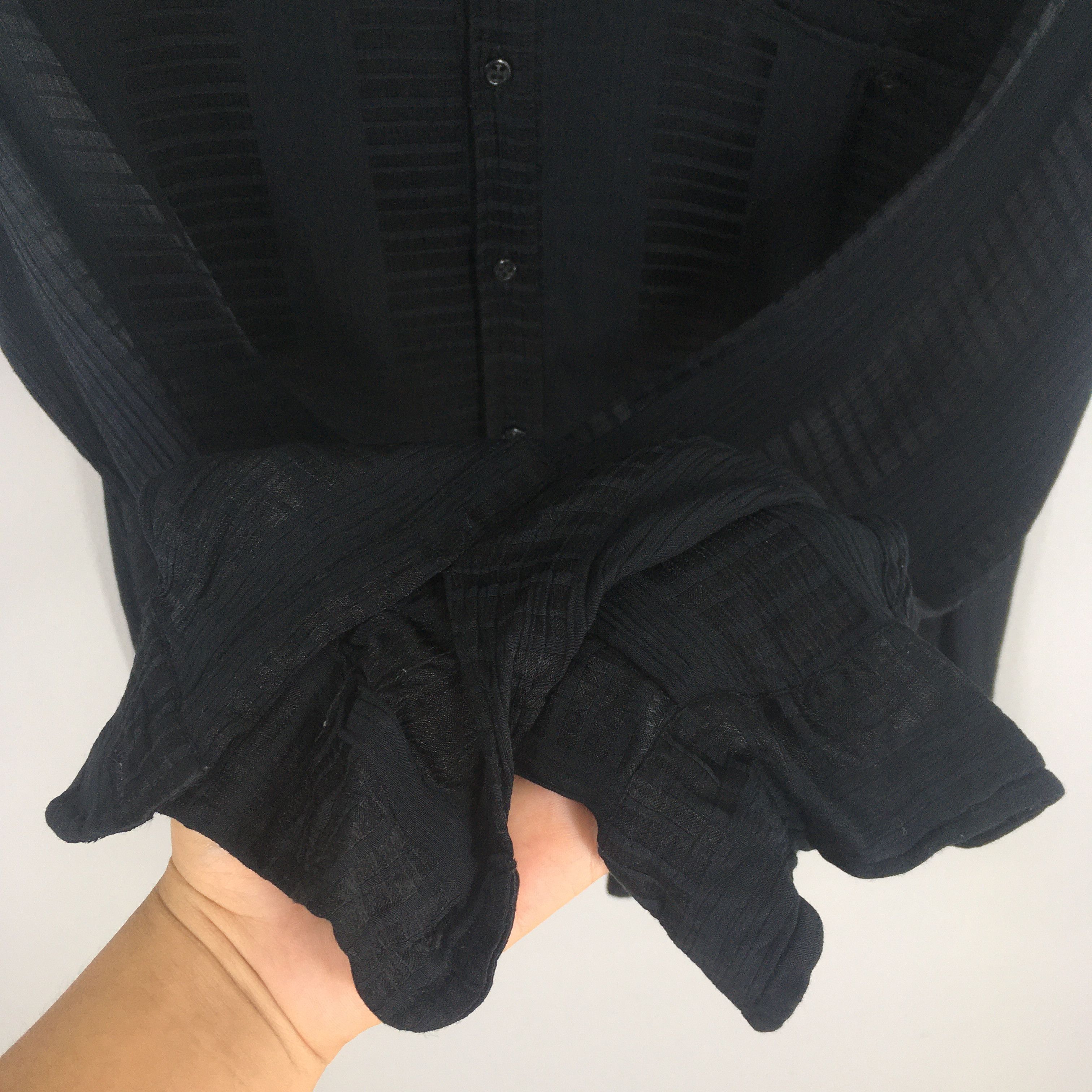 Designer × Vintage Vintage 90s Daquino Casual Black Rayon Shirt Small Size US S / EU 44-46 / 1 - 4 Thumbnail
