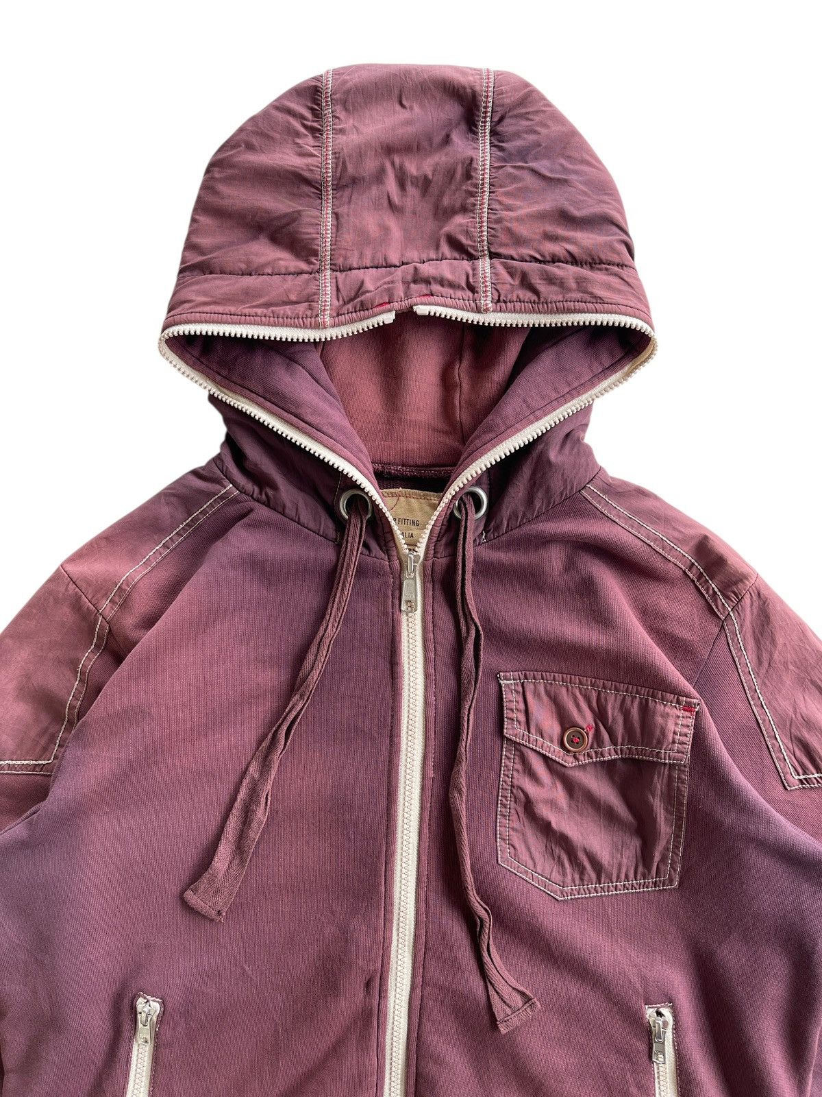 Japanese Brand BALL Sunfaded Burgundy Hooded Sweaters Size US M / EU 48-50 / 2 - 5 Thumbnail