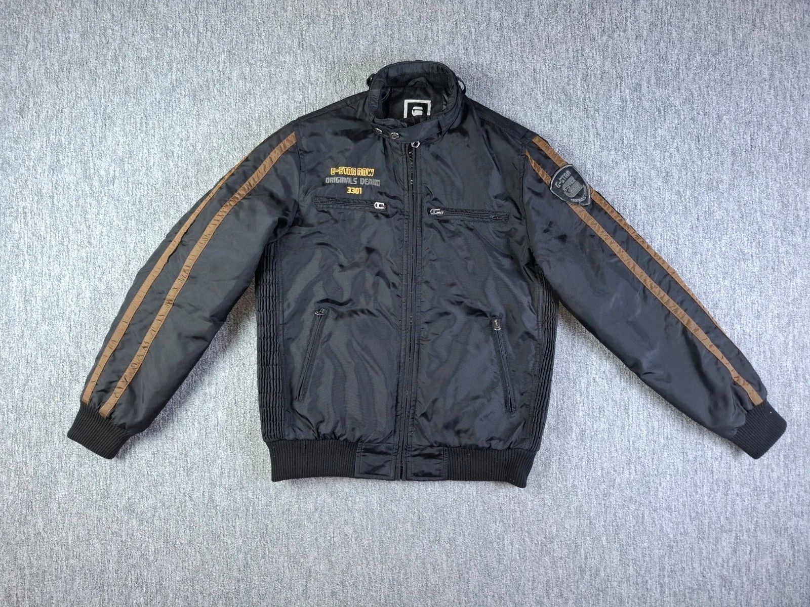 G-Star G-Star RAW Racing Biker Jacket Quilted Lined Black M Size US L / EU 52-54 / 3 - 3 Thumbnail