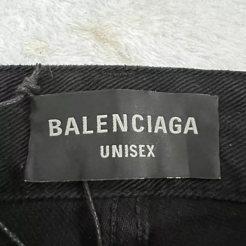Balenciaga Balenciaga size S Black Distressed Ripped Dirty Denim Pant Size US 27 - 3 Thumbnail