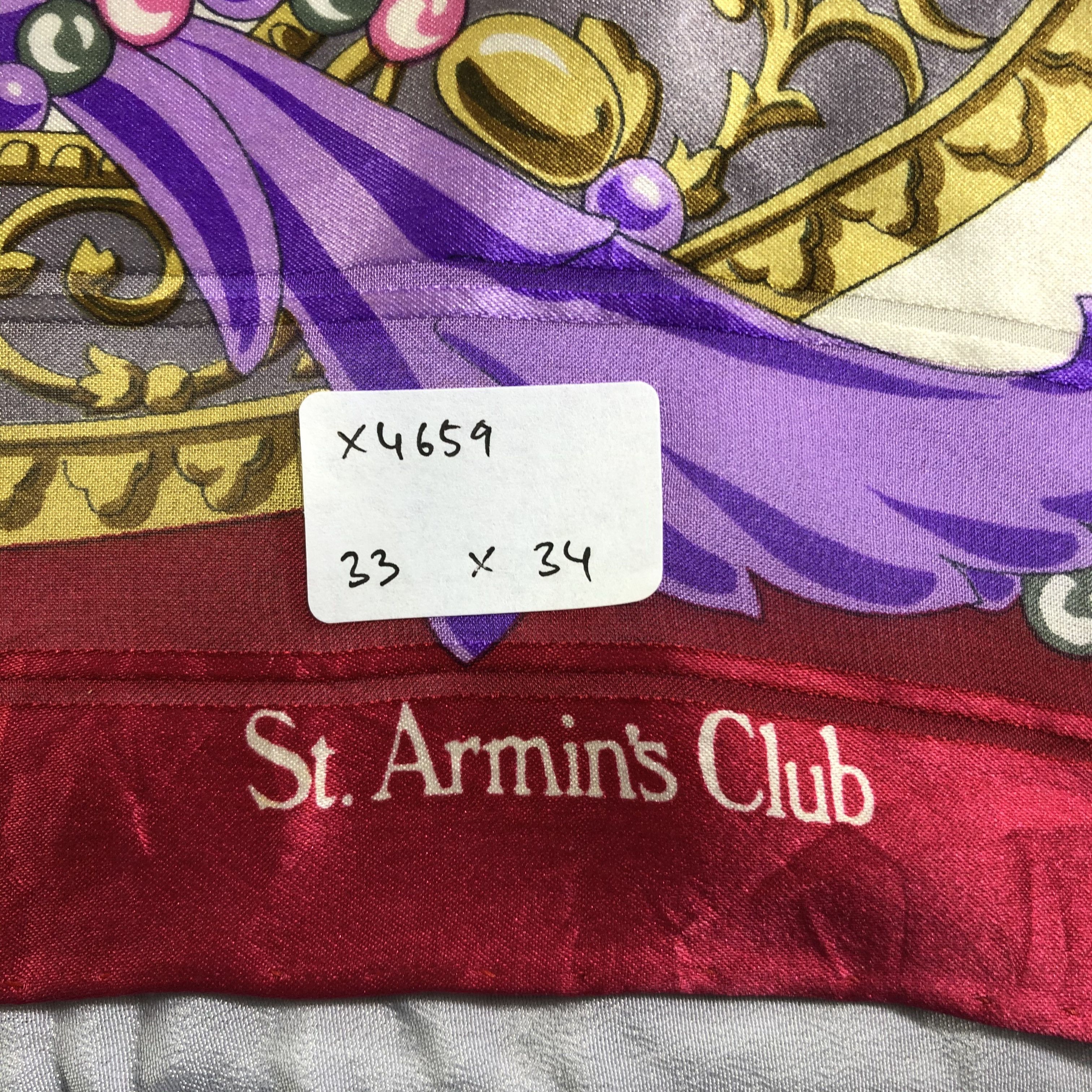 Vintage Vintage St.Armins Club Silk Scarf Size ONE SIZE - 6 Thumbnail