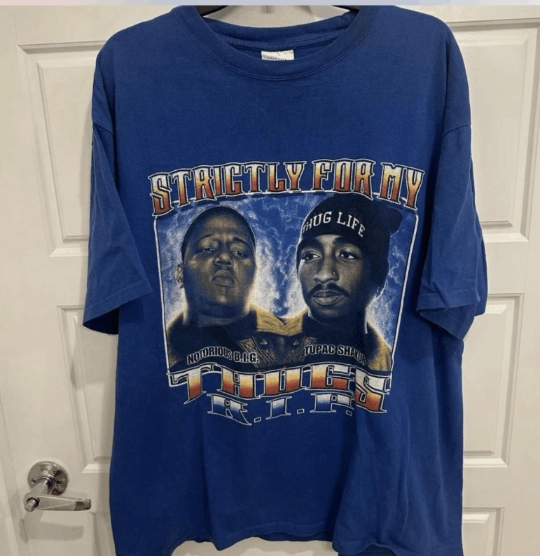 Vintage Vintage Bootleg Double Sided Rap Biggie 2Pac 2XL Size US XXL / EU 58 / 5 - 1 Thumbnail