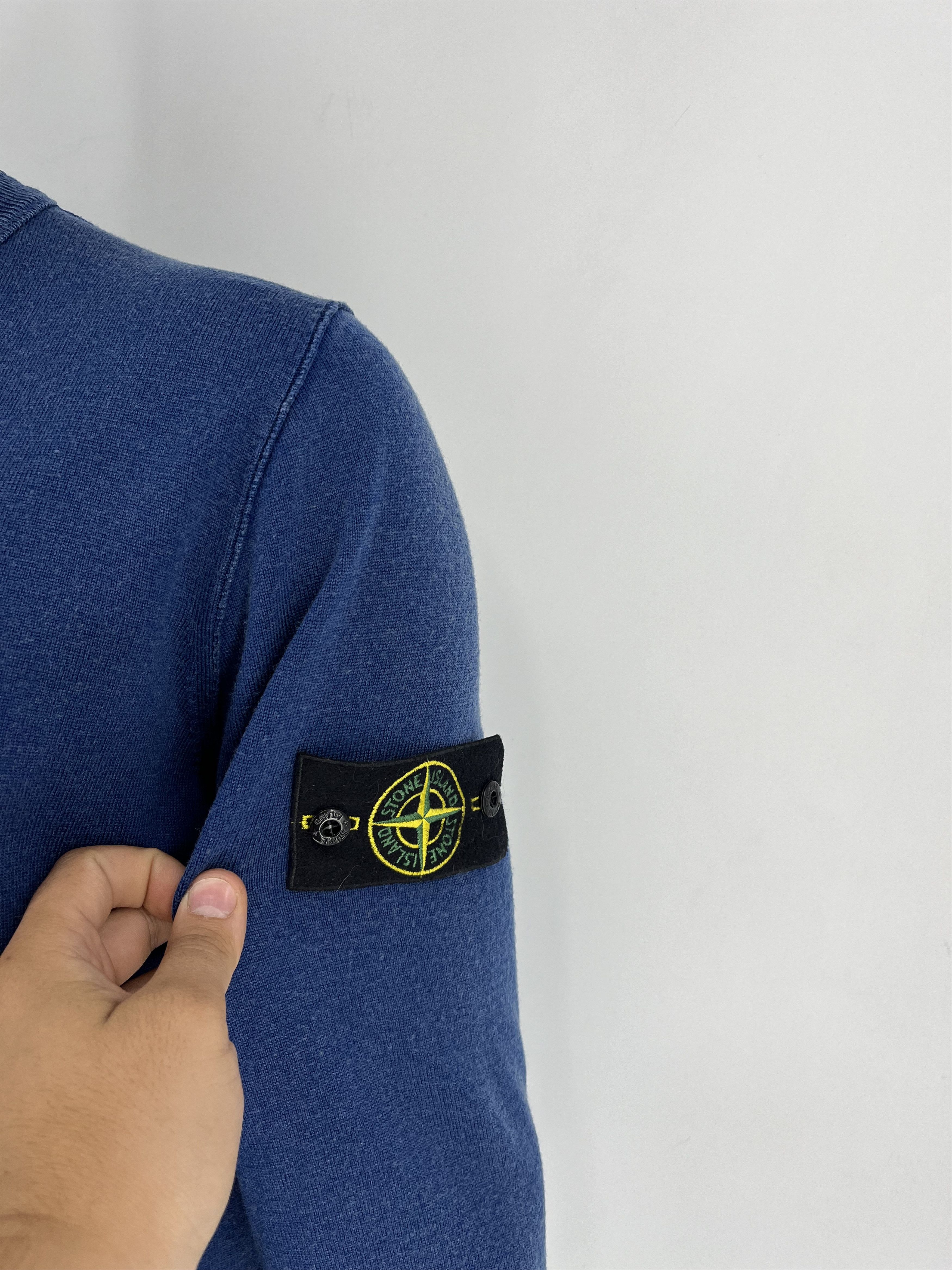 Stone Island × Vintage Vintage Stone Island V-Neckline Lanawool Sweater Size US XL / EU 56 / 4 - 8 Thumbnail