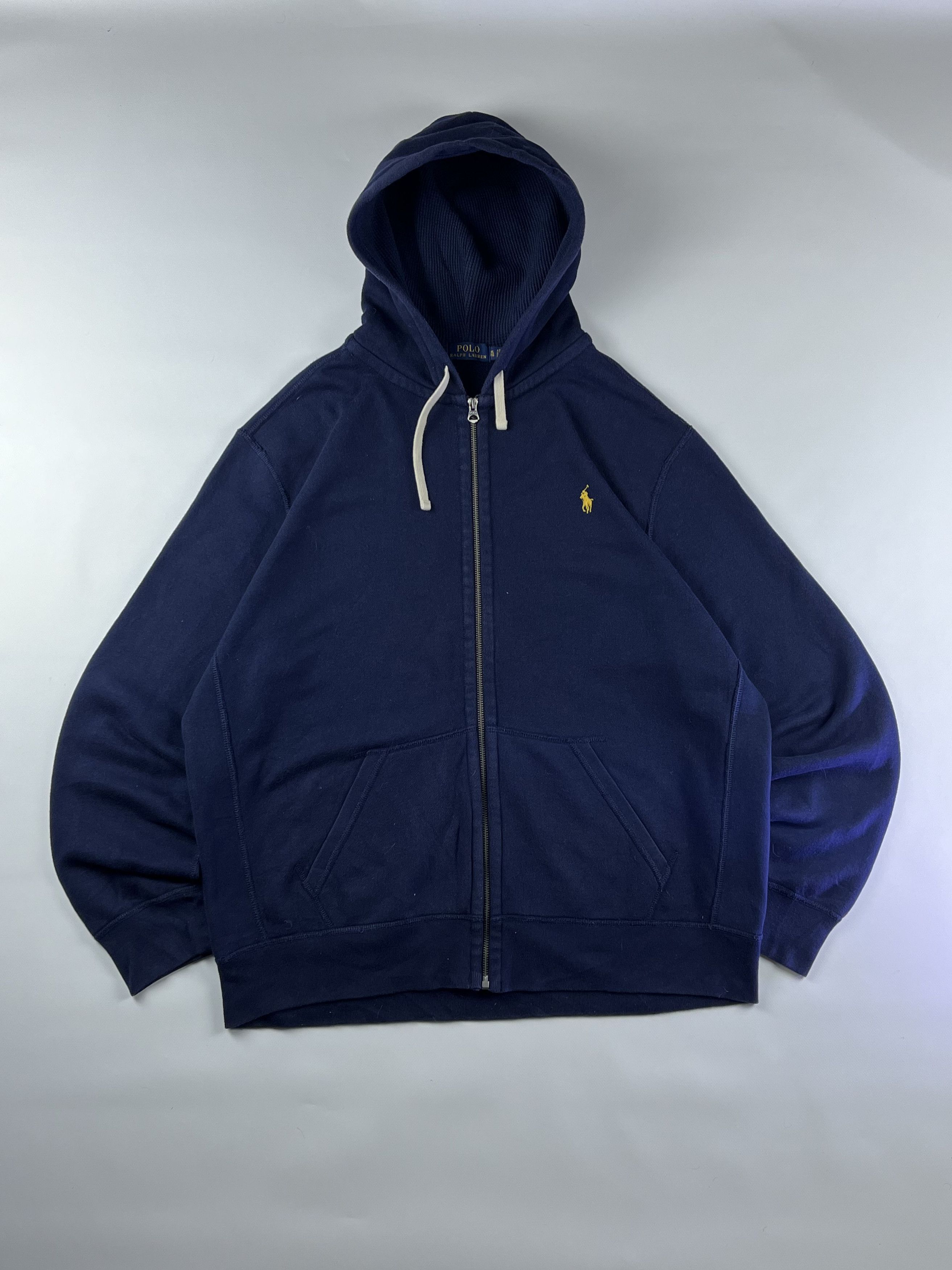 Polo Ralph Lauren × Ralph Lauren RARE! Polo Ralph Lauren Navy Blue Zip Hoodie Size US XL / EU 56 / 4 - 1 Thumbnail