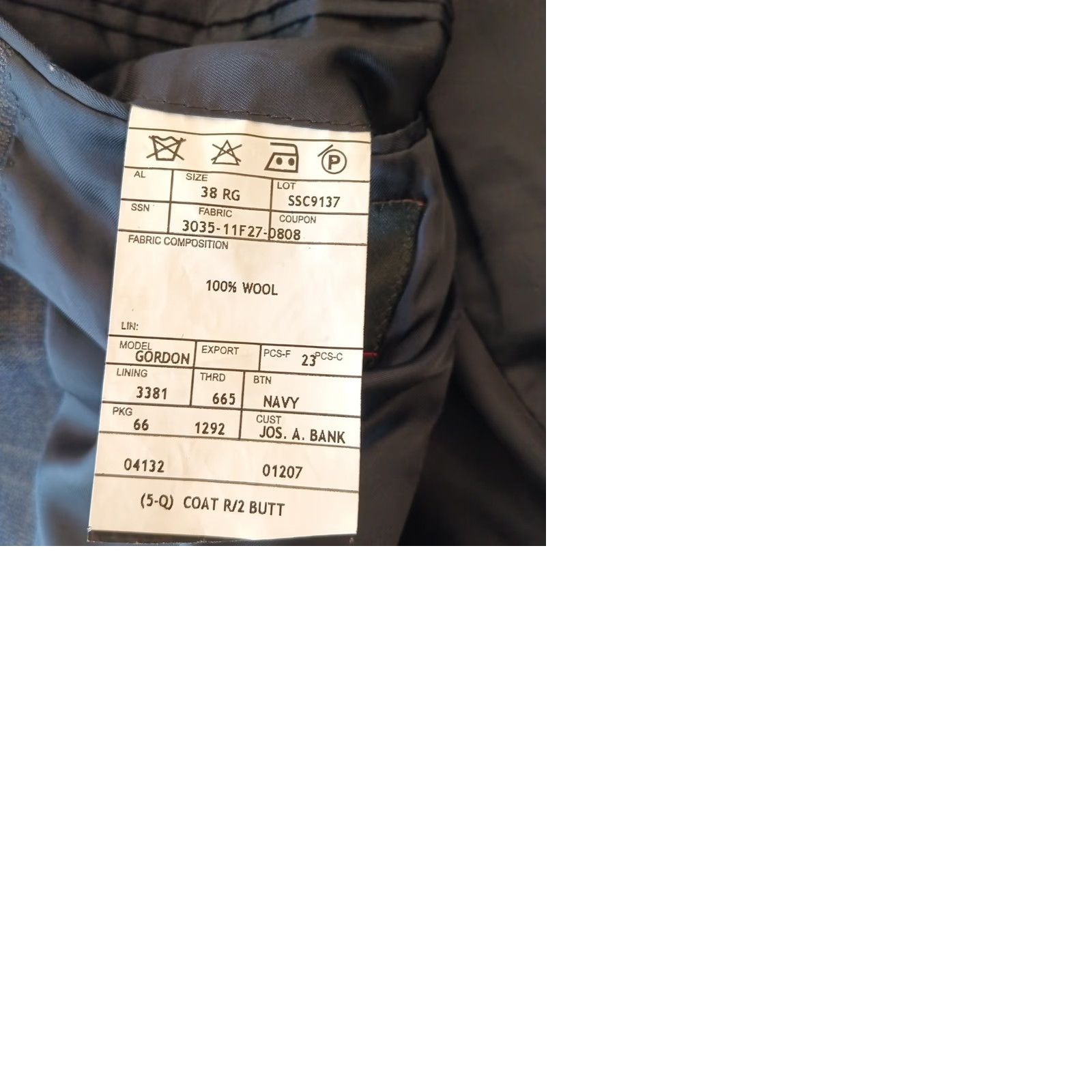 Jos. A. Bank Jos. A. Bank Blazer Mens 38 Blue Plaid Wool Two-Button Single Vent Notch Lapel 2 Piece Formal Business Jacket Coat Size 38R - 9 Thumbnail
