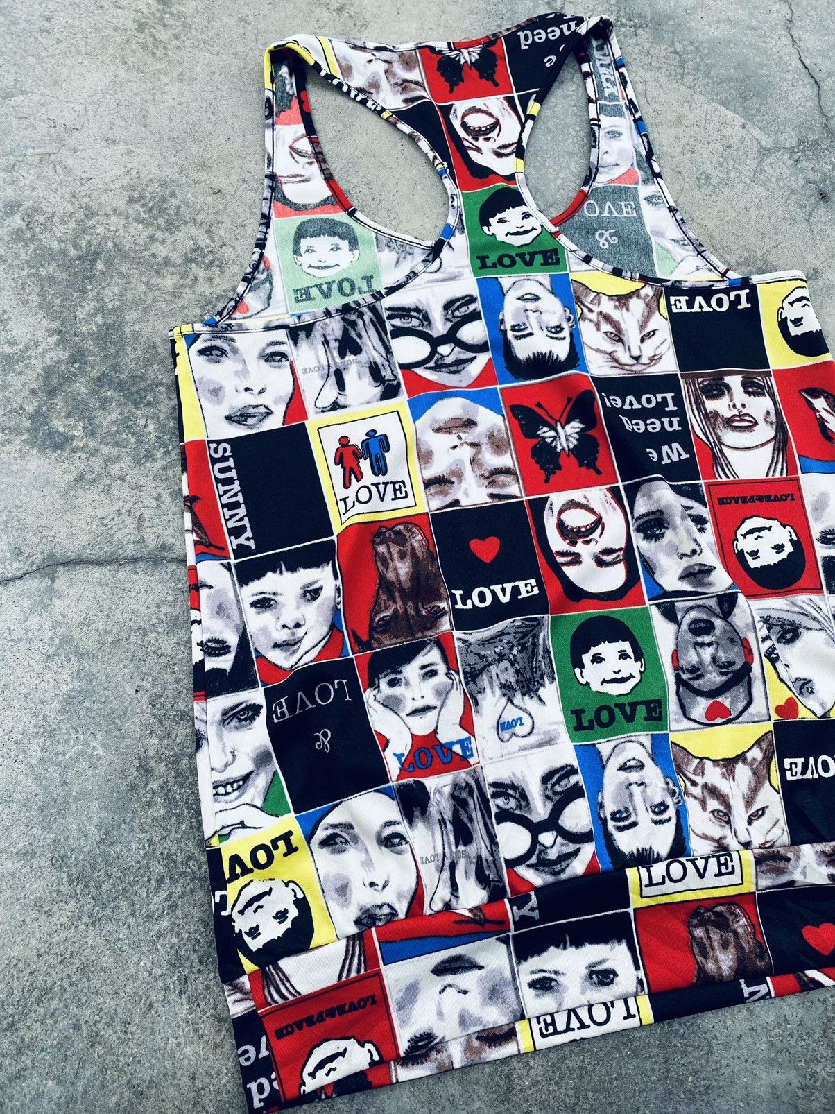 Japanese Brand Vintage Han Ahn Soon Face Art Tank Top Size S / US 4 / IT 40 - 10 Thumbnail