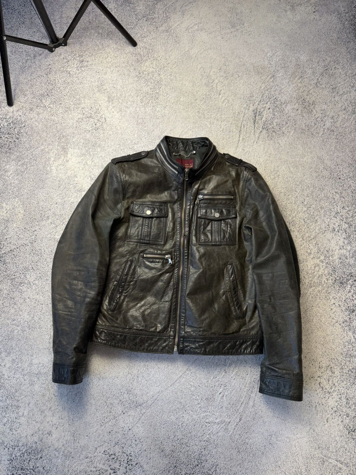 Leather Crazy True Vintage Cycle Rider Leather Jacket Biker Rare Y2K Size US L / EU 52-54 / 3 - 4 Thumbnail