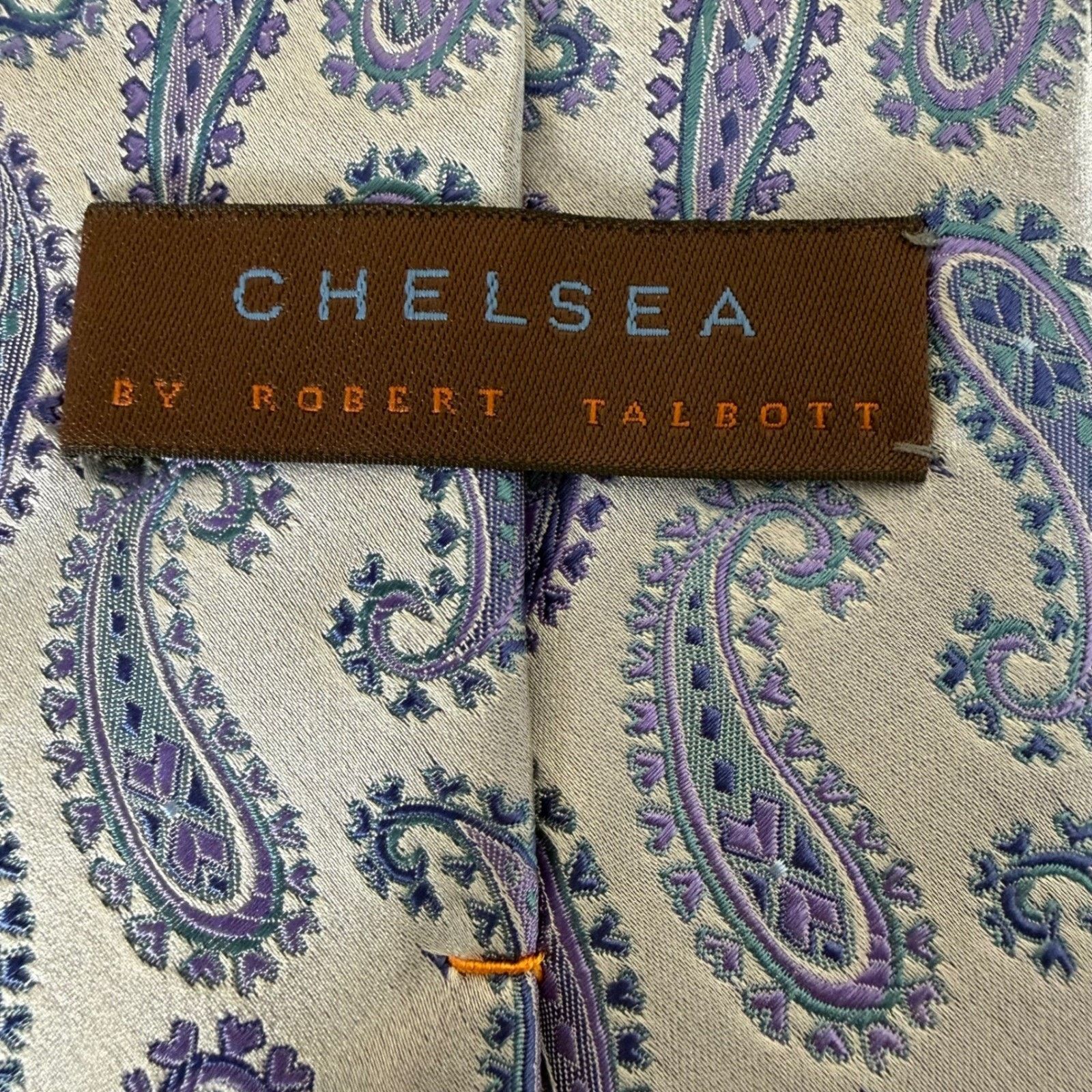 Other Chelsea Robert Talbott Mens Silk Paisley Tie Handsewn Size ONE SIZE - 2 Thumbnail