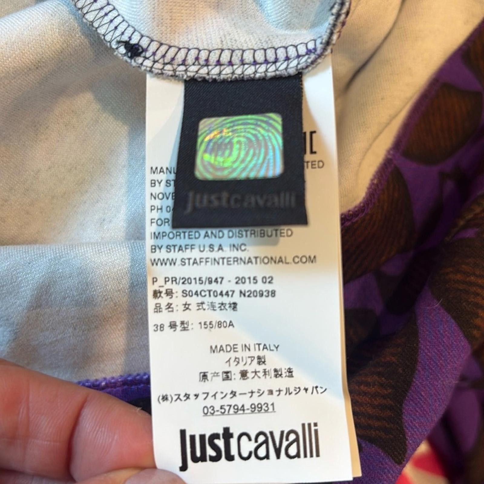 Just Cavalli Vintage Just Cavalli Purple and Brown Leaf Print Mini Dress Size XS / US 0-2 / IT 36-38 - 8 Thumbnail