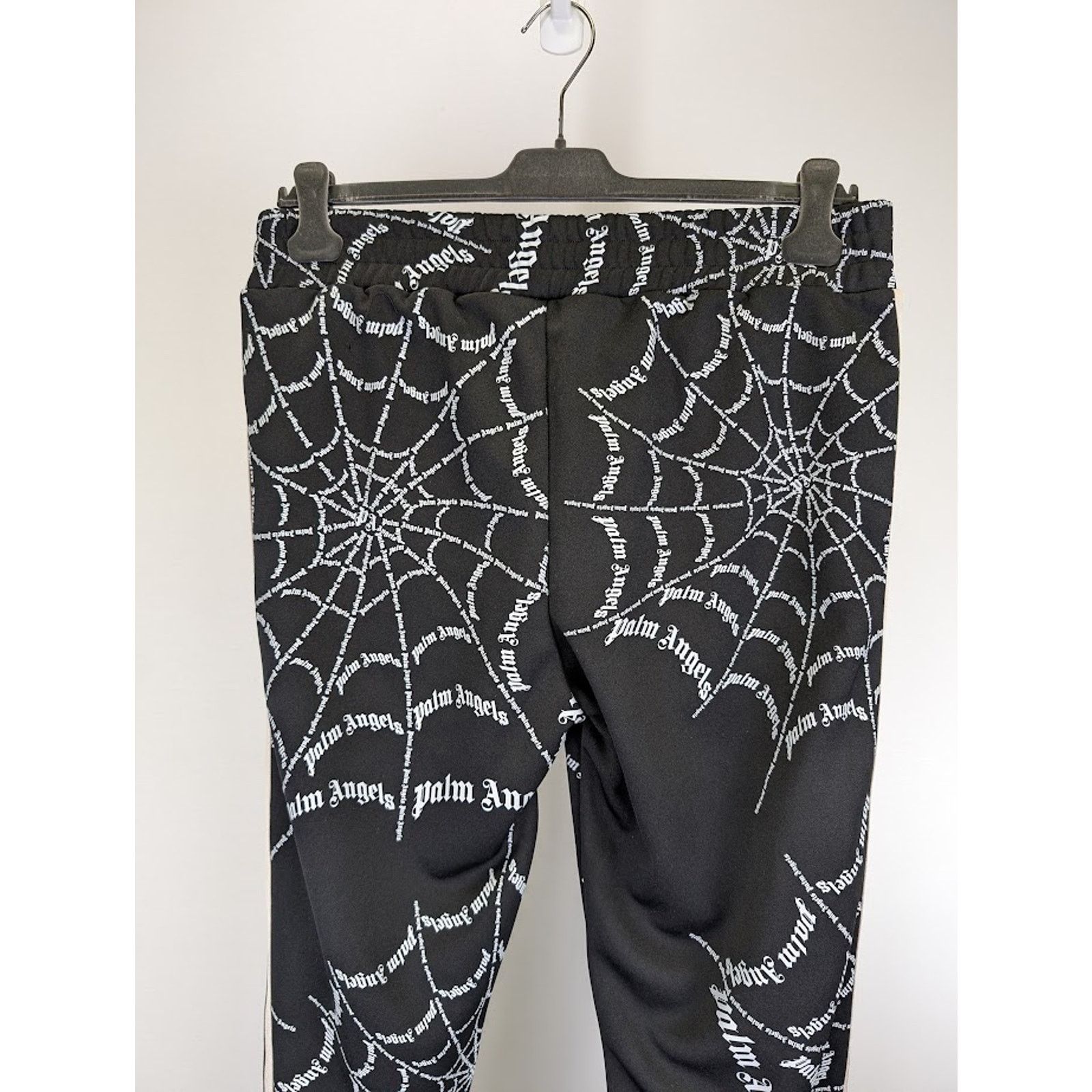 Palm Angels o1rshd1 Spider Web Classic Track Pant in Black Off White Size US 34 / EU 50 - 14 Thumbnail