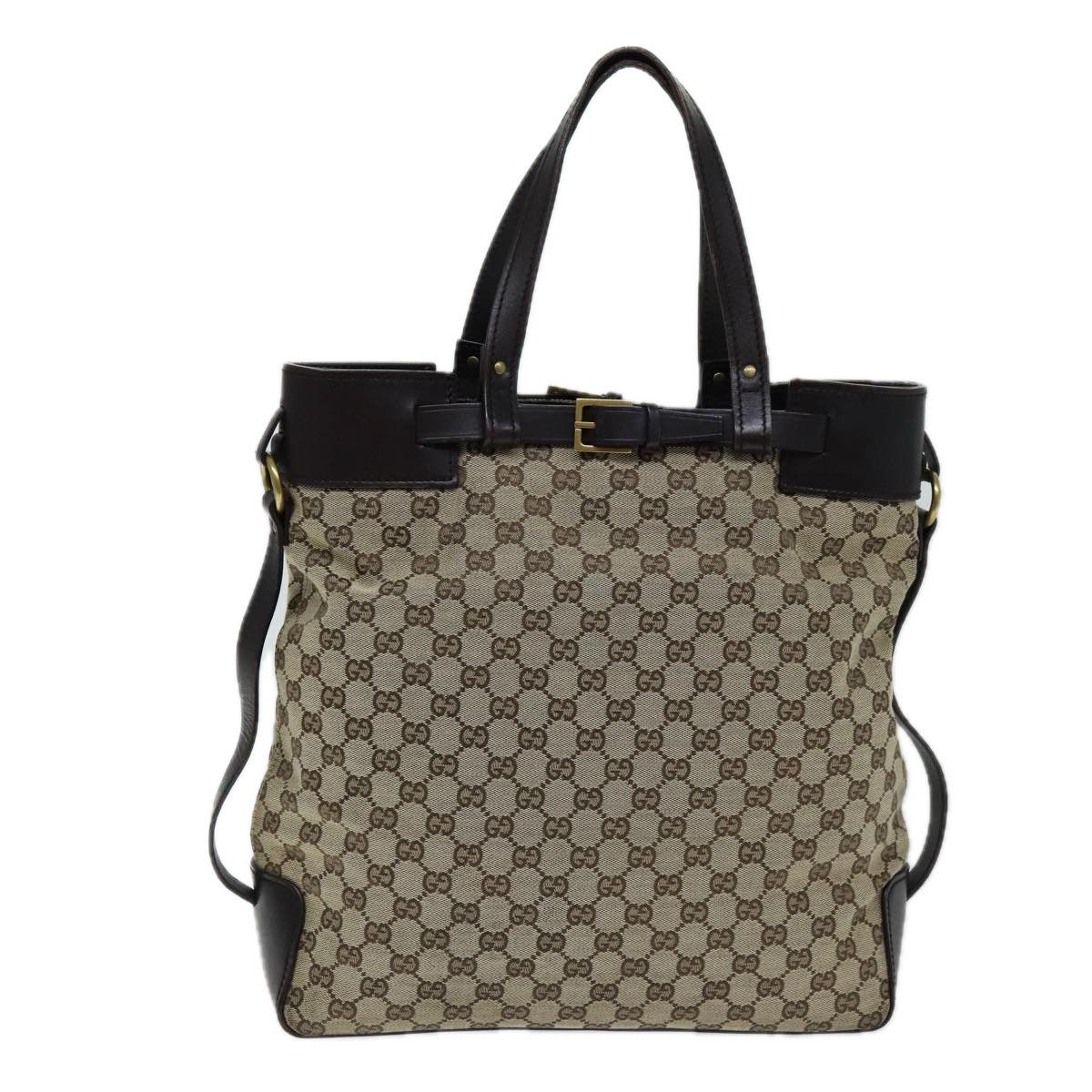 Gucci Gg Canvas Beige Canvas Tote Bag (Pre-Owned) Size ONE SIZE - 1 Thumbnail