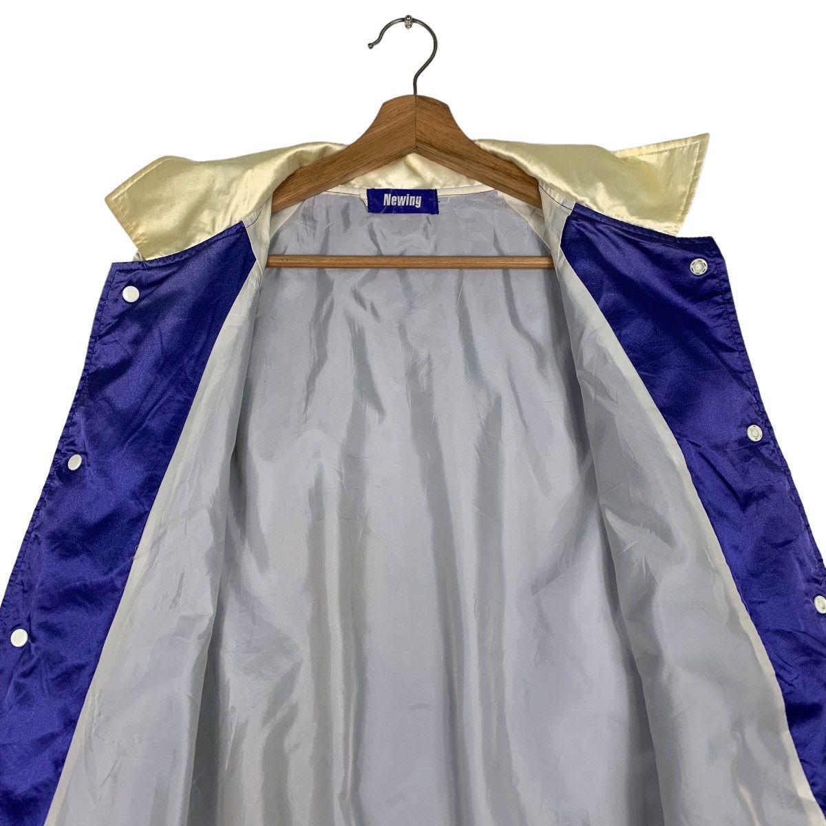 Japanese Brand NEWING Big Logo Colorblock Coach Jacket #0386-C18 Size US L / EU 52-54 / 3 - 13 Thumbnail