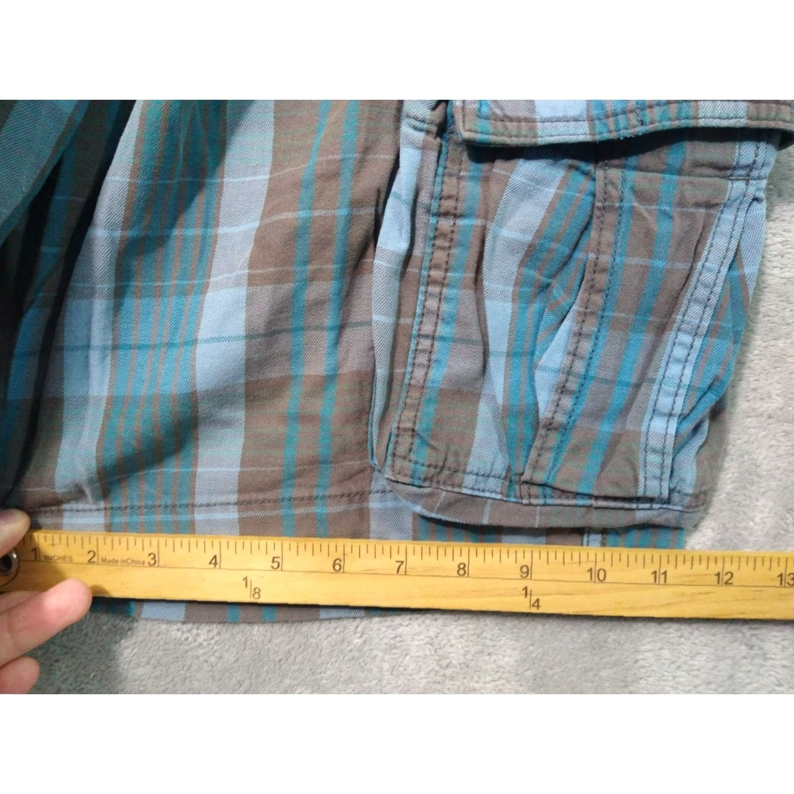 Mossimo Mossimo Shorts Mens 30 Blue Plaid Cargo Baggy Y2K Vintage Skate Grunge Cotton Shorts Mens 30 Blue Plaid Cargo Baggy Vintage Grunge Cotton Size US 30 / EU 46 - 6 Thumbnail