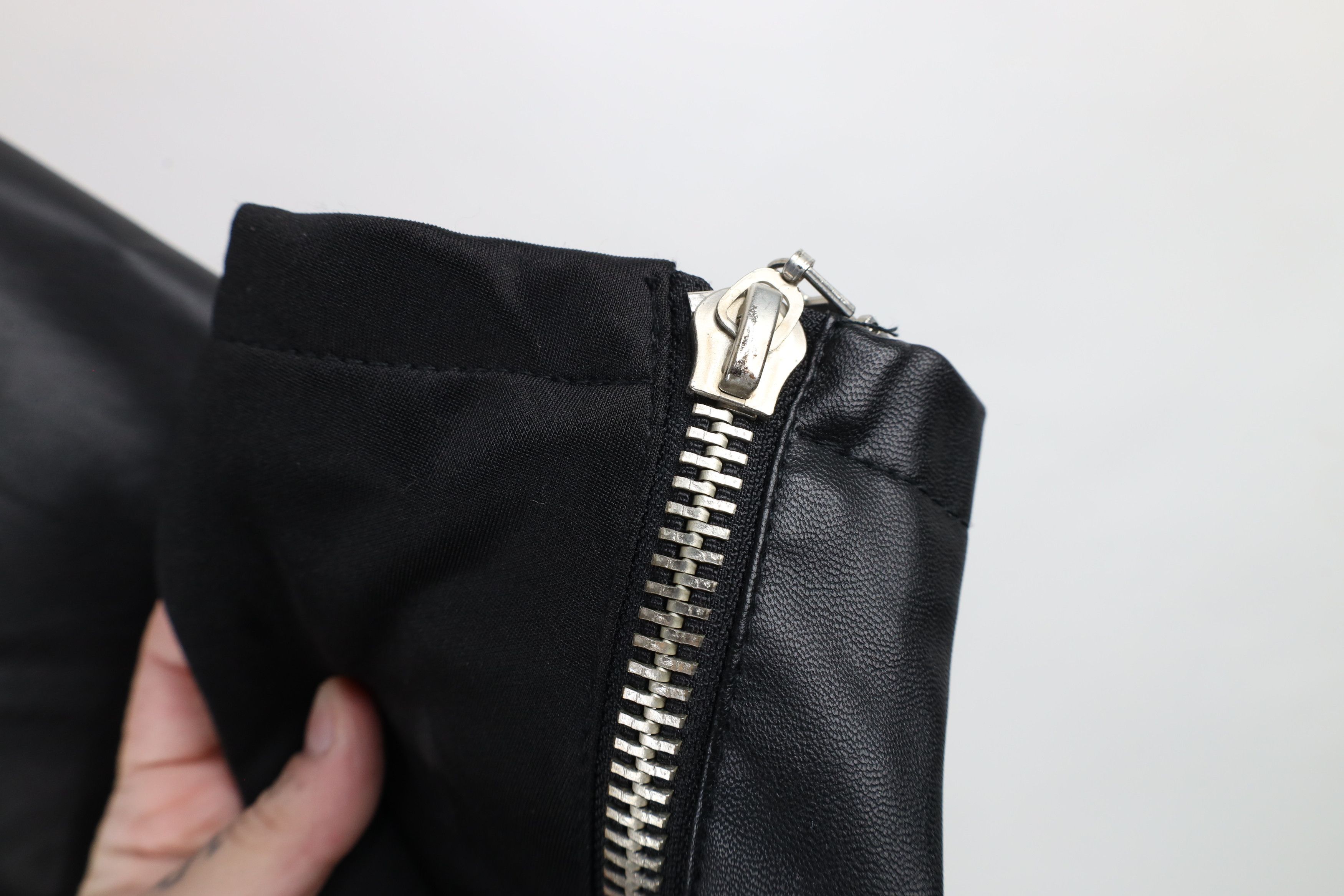 Vintage Vintage Cache Asymmetrical Zip Cropped Motorcycle Jacket Size L / US 10 / IT 46 - 6 Thumbnail